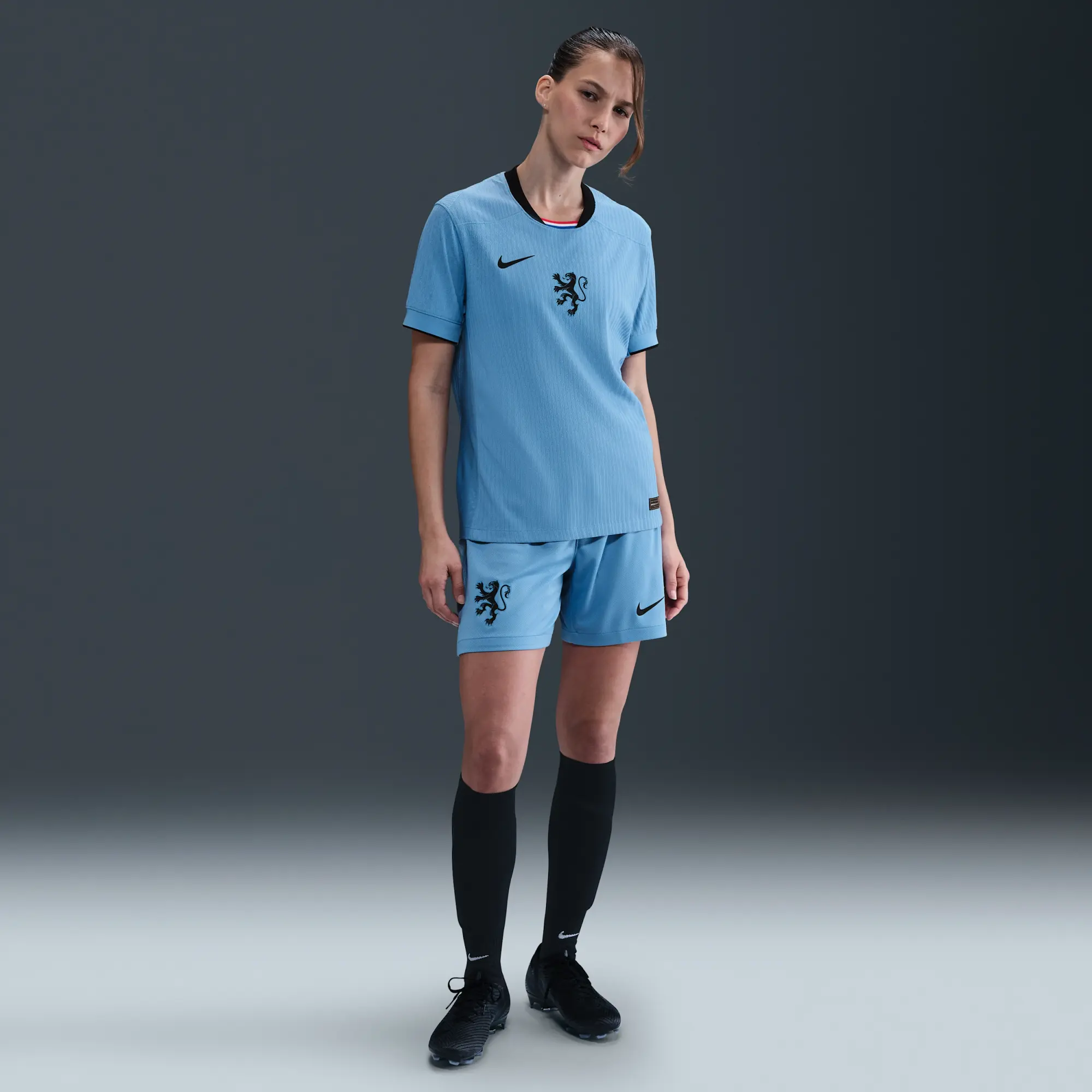 Netherlands 2025 Match Away (Women's Team) Women's Nike Dri-FIT ADV Football Authentic Shirt - Blue - Polyester