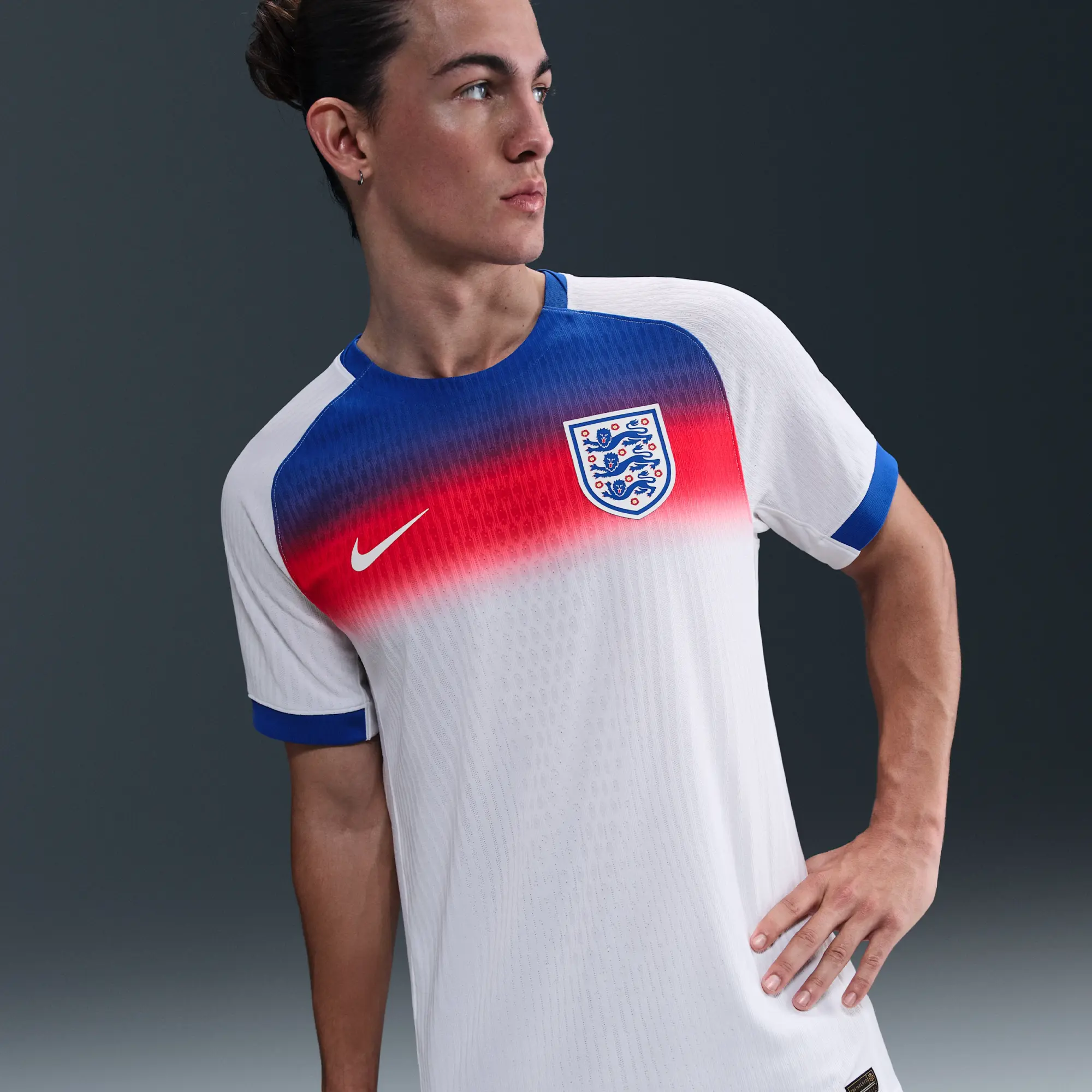 England 2025 Match Home (Women's Team) Men's Nike Dri-FIT ADV Soccer Authentic Jersey - Blue - Polyester