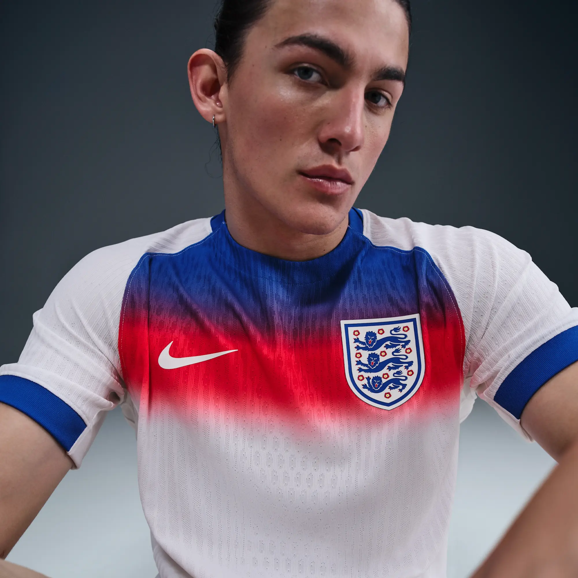 England 2025 Match Home (Women's Team) Men's Nike Dri-FIT ADV Soccer Authentic Jersey - Blue - Polyester