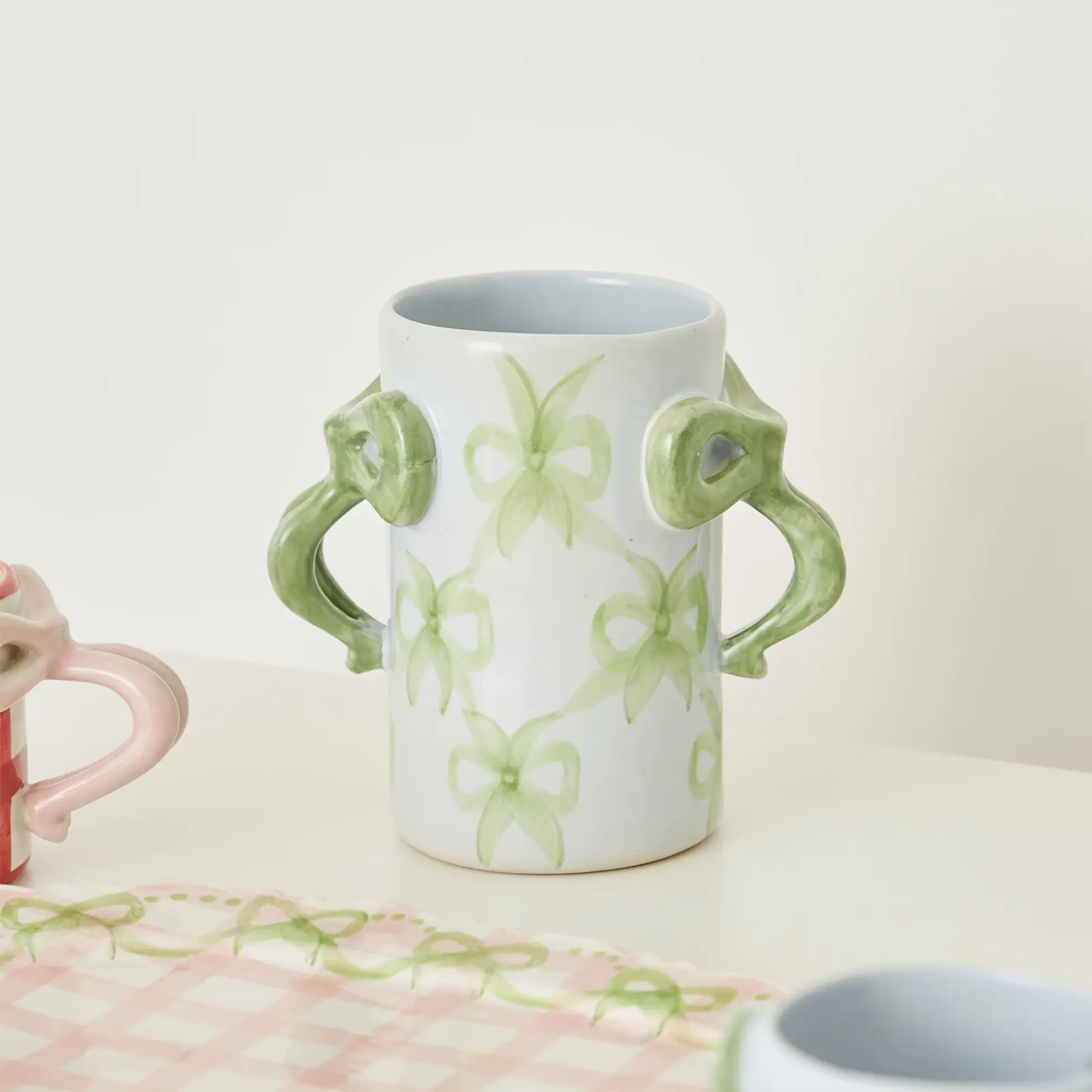 Damson Madder Women's Bow Bow Vase Green Bow/Blue