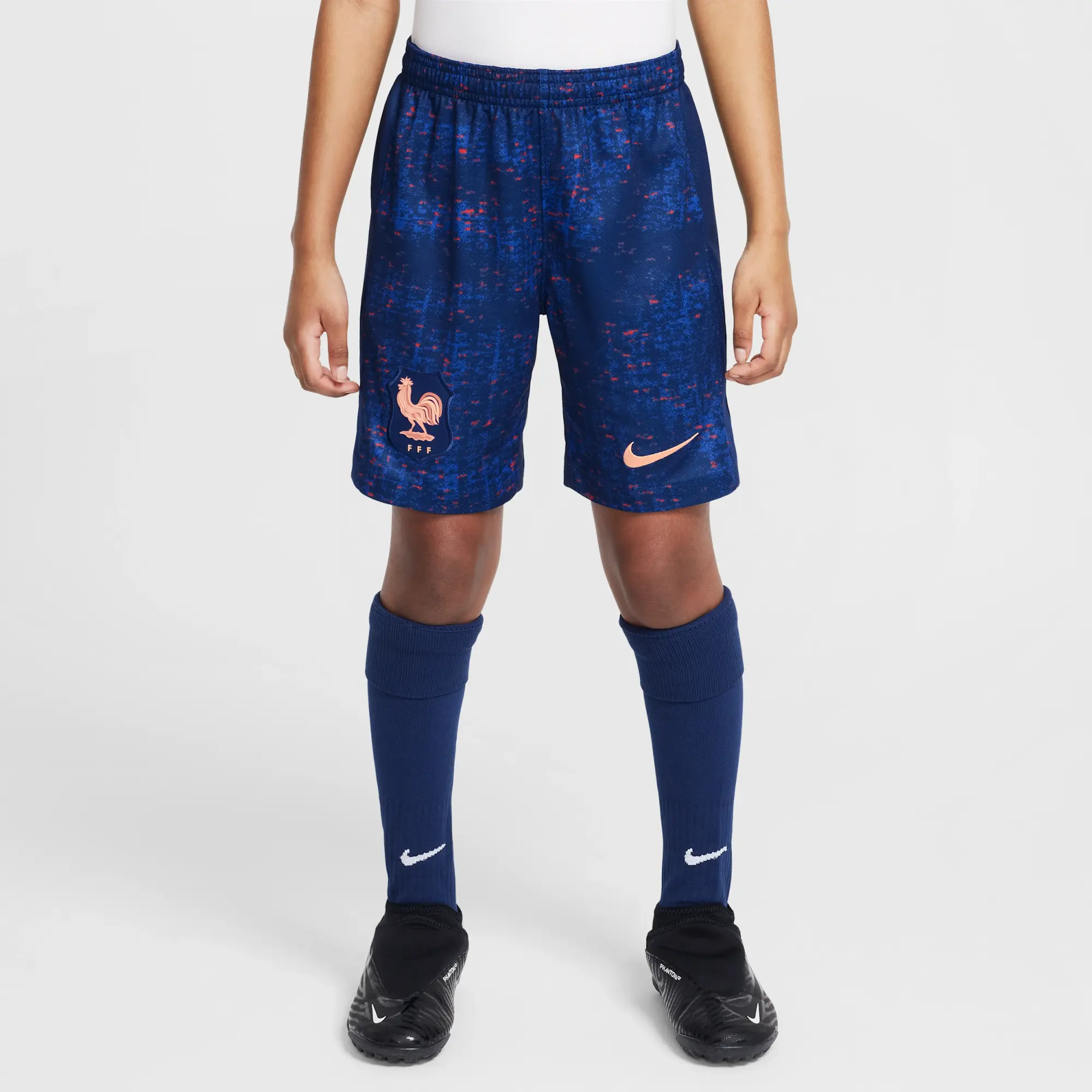 FFF 2025/26 Stadium Home Older Kids' Nike Dri-FIT Football Replica Shorts - Blue - Polyester