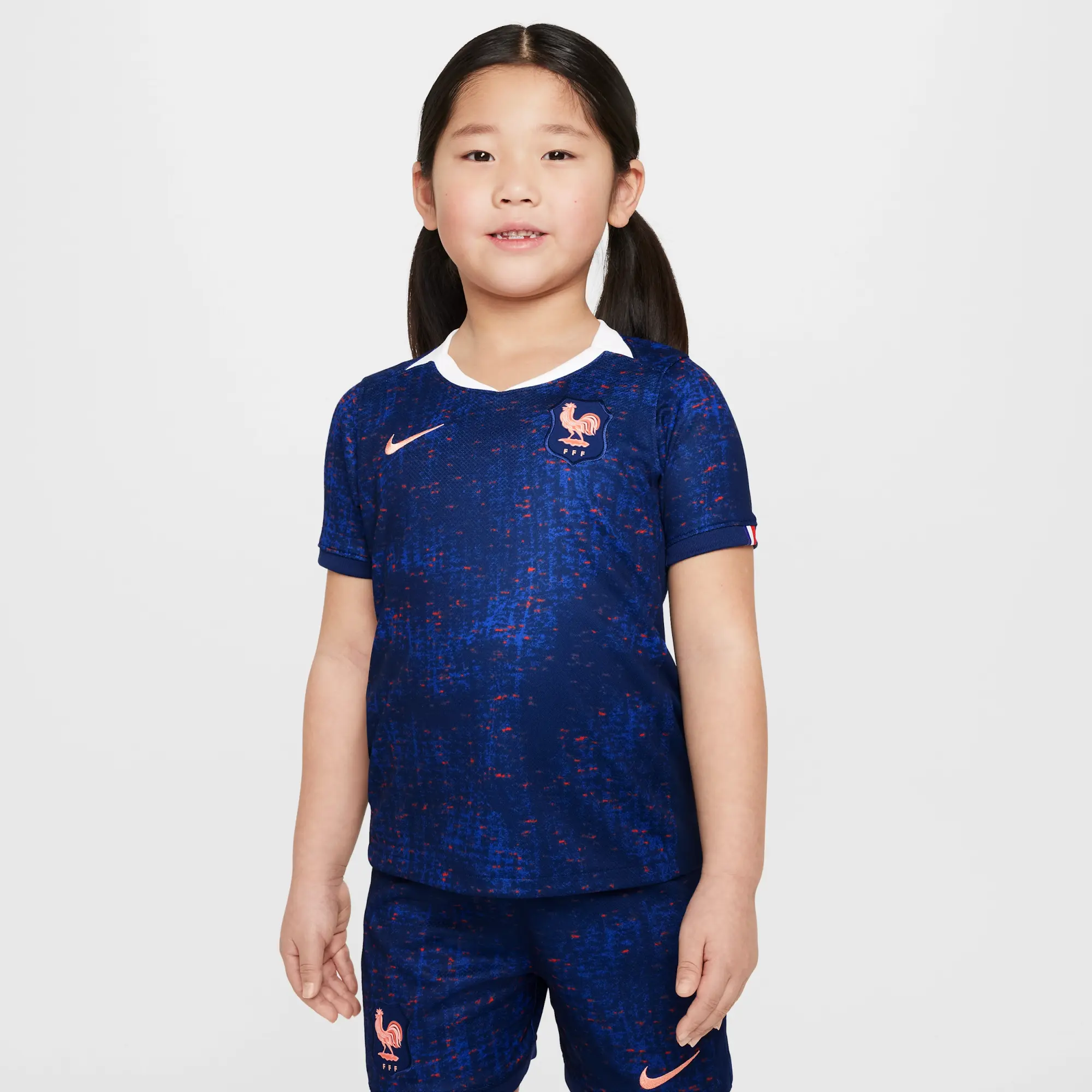 FFF 2025/26 Stadium Home Younger Kids' Nike Football Replica 3-Piece Kit - Blue - Polyester