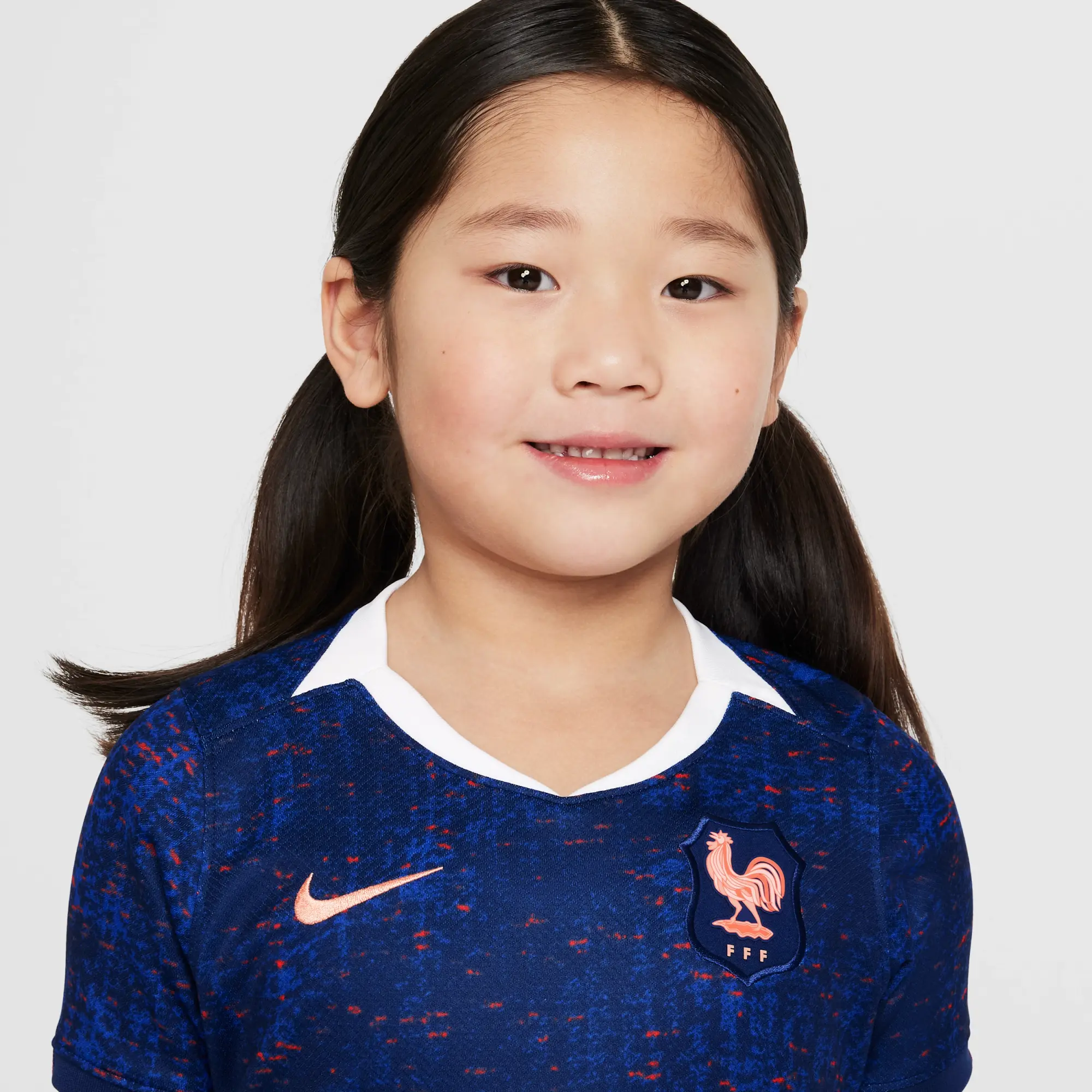 FFF 2025/26 Stadium Home Younger Kids' Nike Football Replica 3-Piece Kit - Blue - Polyester