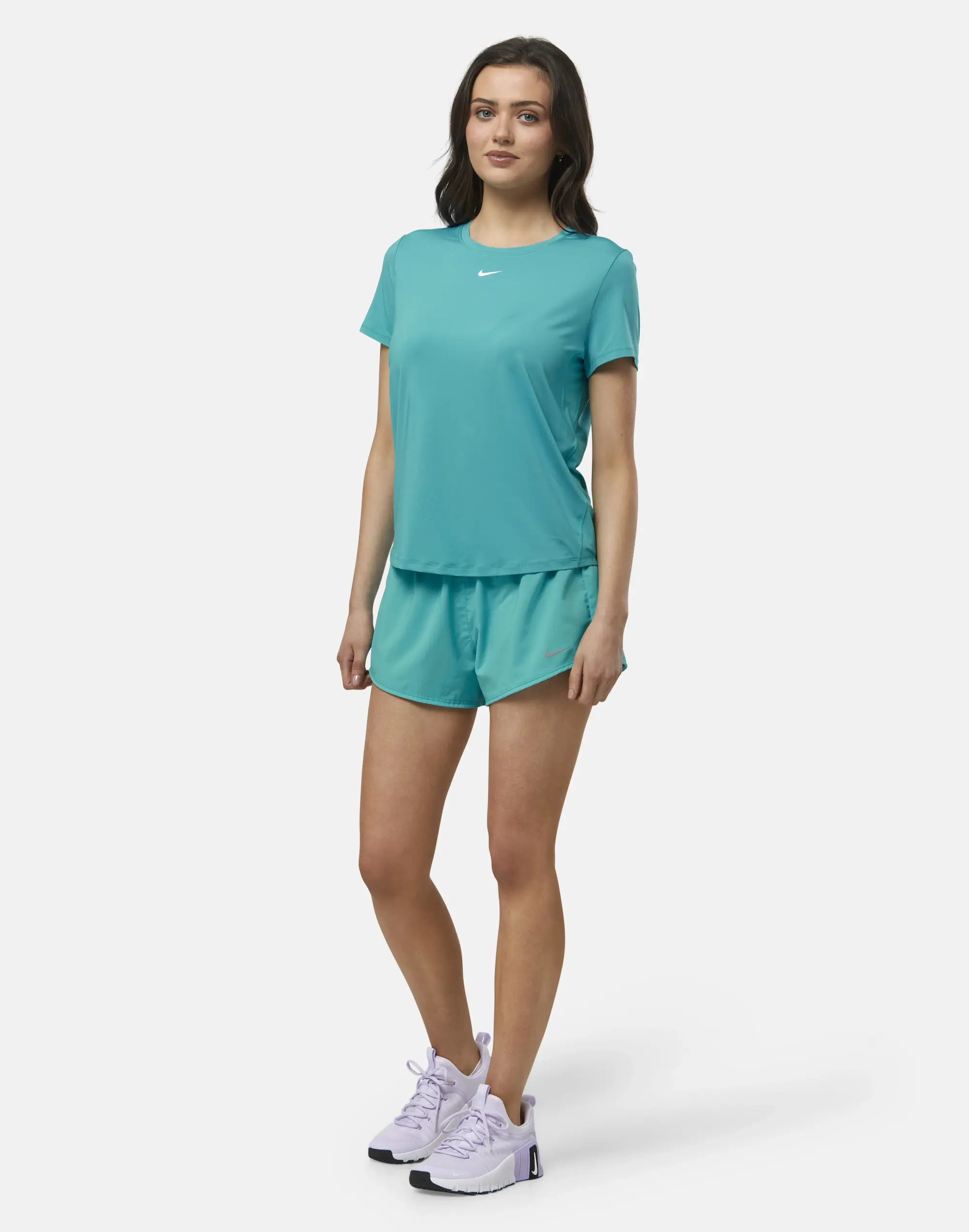 Women's Nike One 3in Shorts in Blue/Silver 