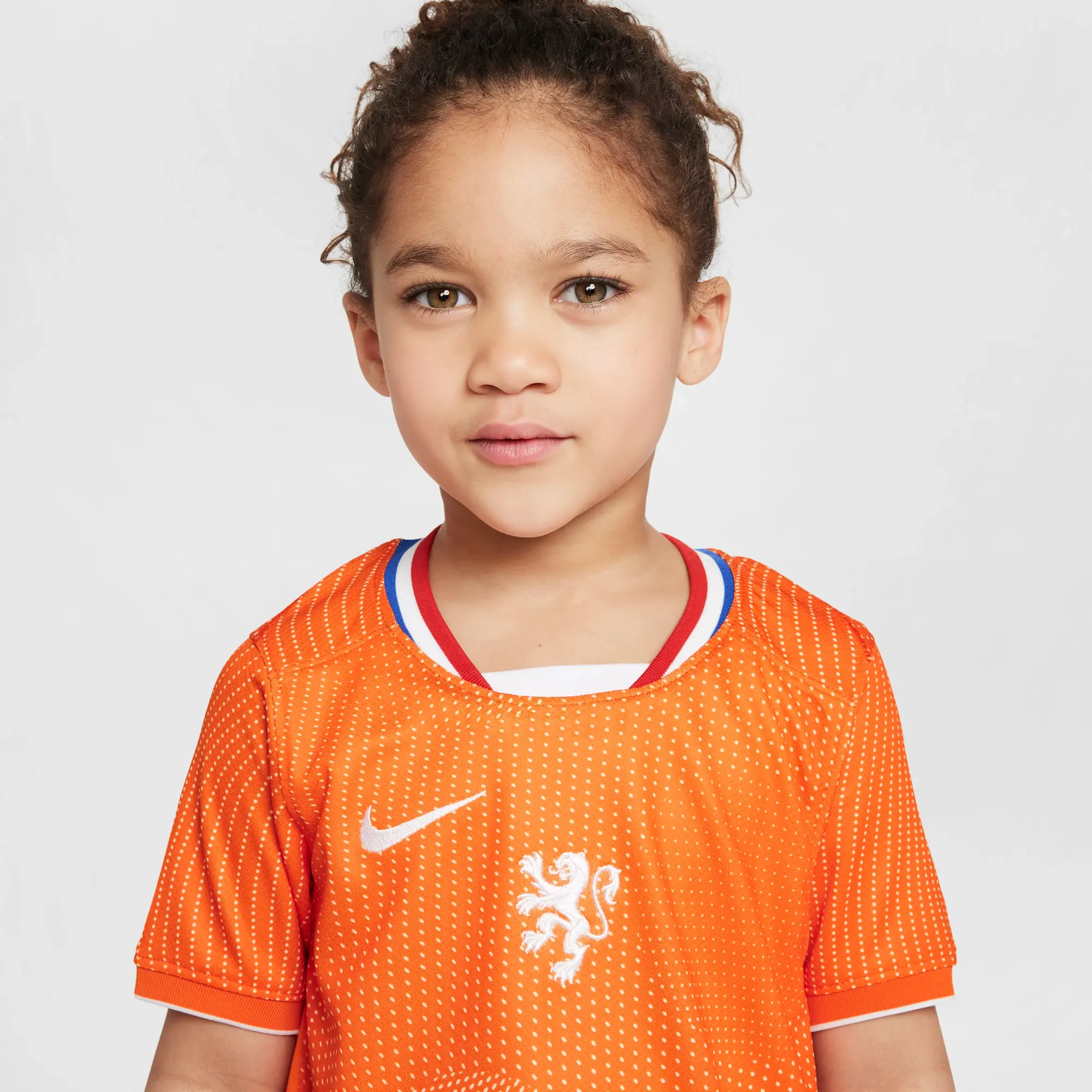 Netherlands 2025/26 Stadium Home Little Kids' Nike Soccer Replica 3-Piece Kit - Orange - Polyester