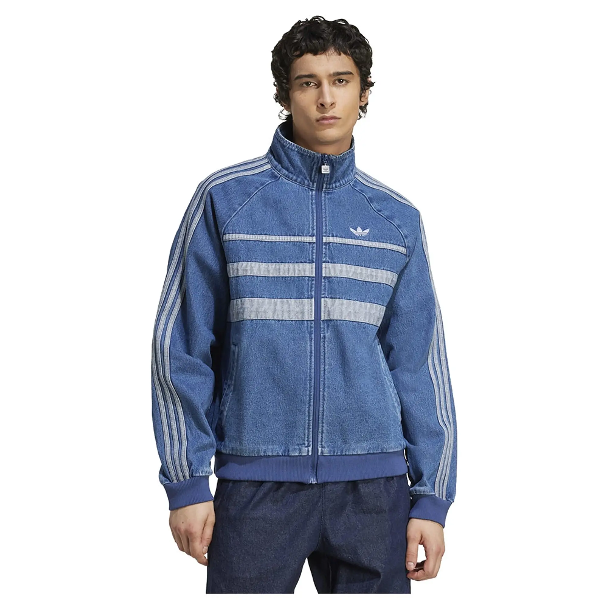 Adidas Originals Adicolor First Blue Denim Tracksuit Jacket