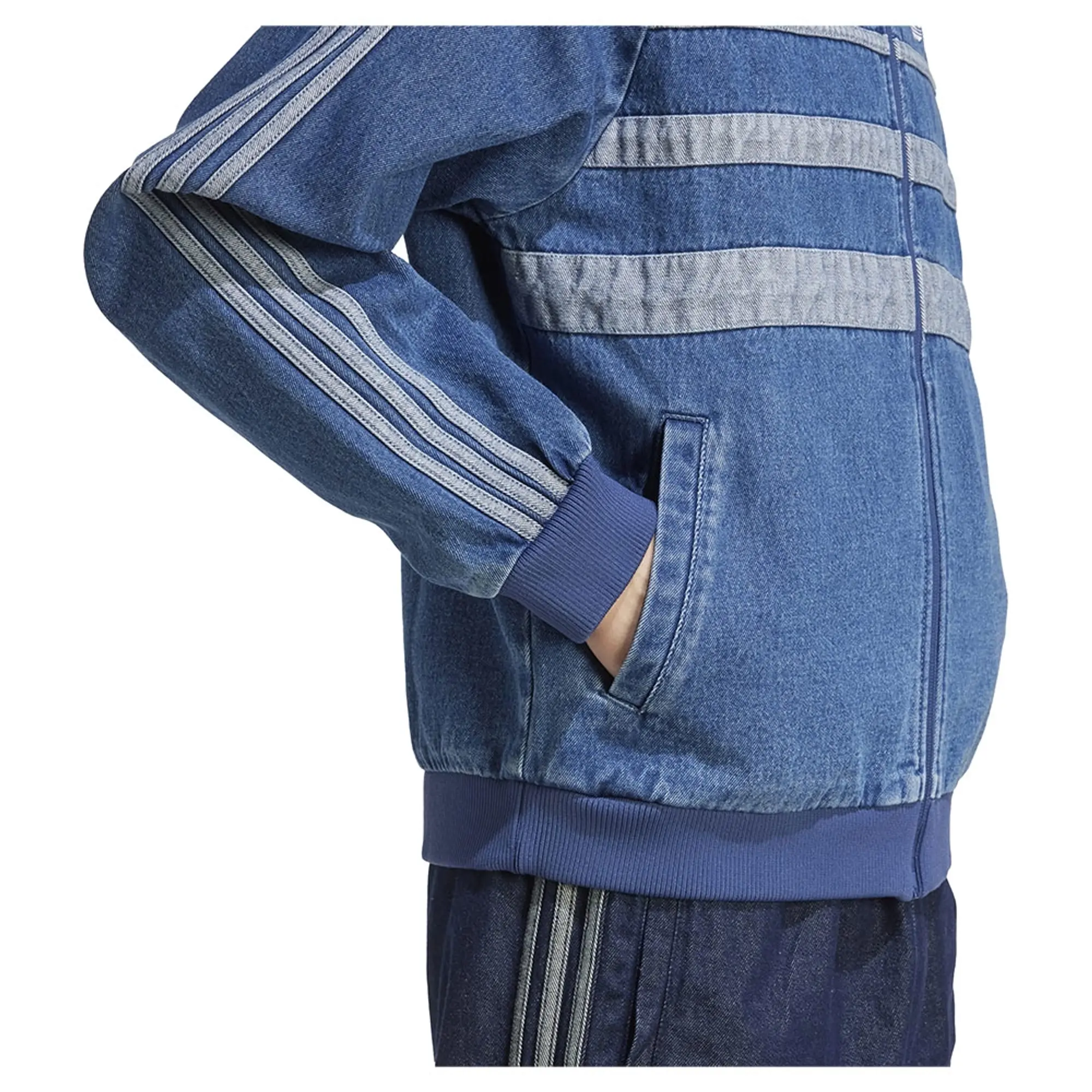 Adidas Originals Adicolor First Blue Denim Tracksuit Jacket