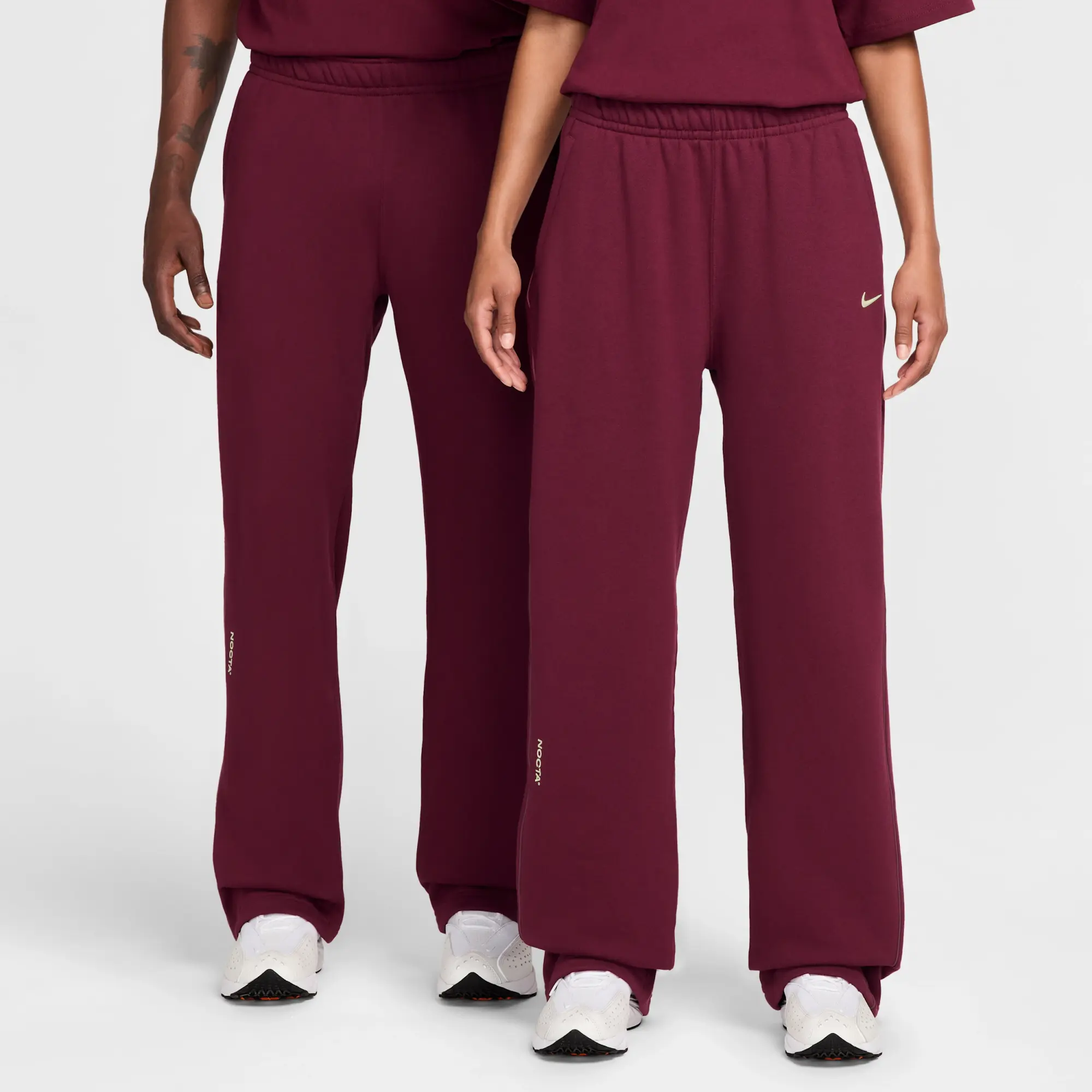 Nike NOCTA NOCTA Fleece CS Open-Hem Tracksuit Bottoms - Red - Fleece