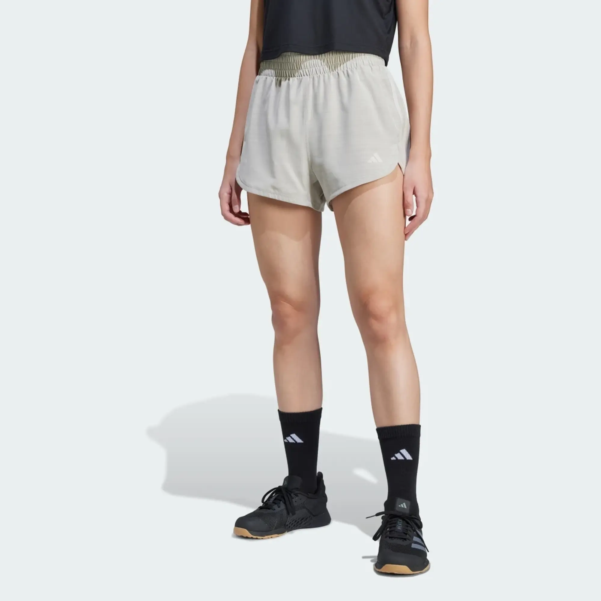 adidas Pacer Training 3-Stripes Woven High-Rise Shorts