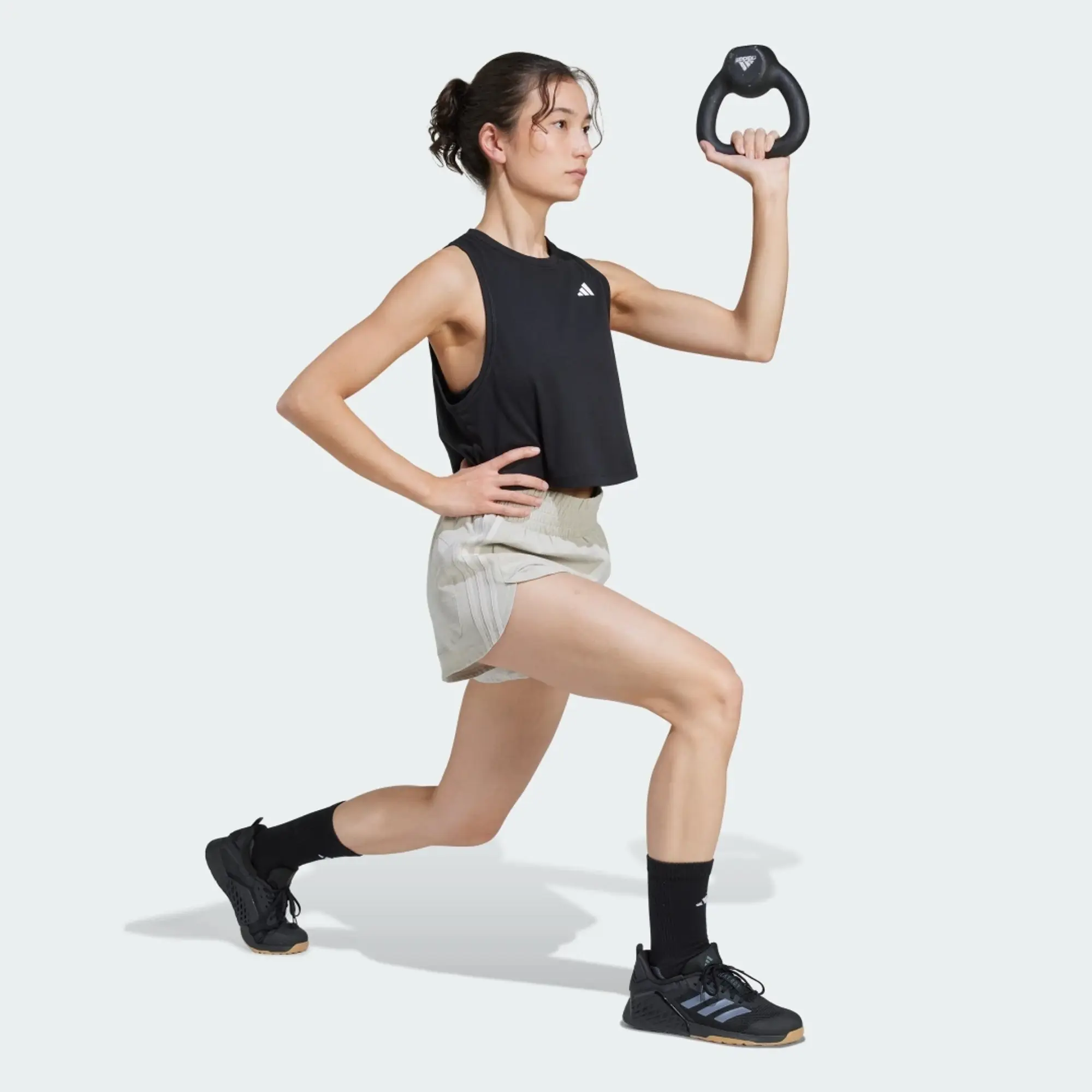 adidas Pacer Training 3-Stripes Woven High-Rise Shorts