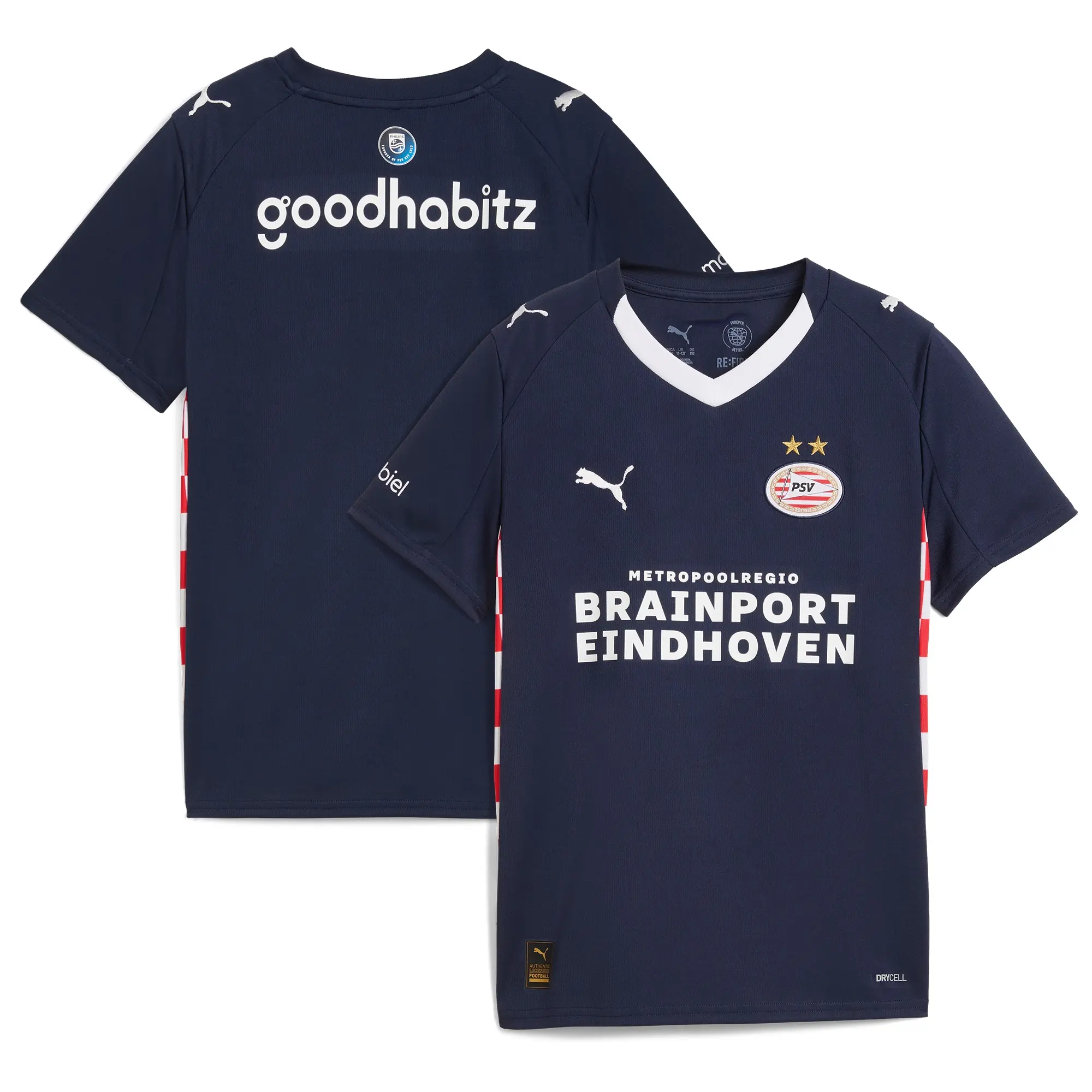 PUMA PSV Eindhoven 25/26 Away Jersey Youth, Dark Blue, size 11-12 Youth