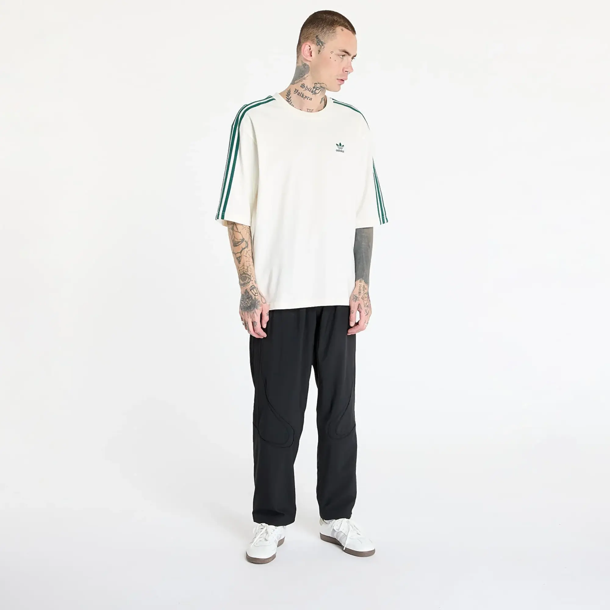 T-Shirt Adidas Adicolor Oversized T-Shirt Off White/ Collegiate Green L