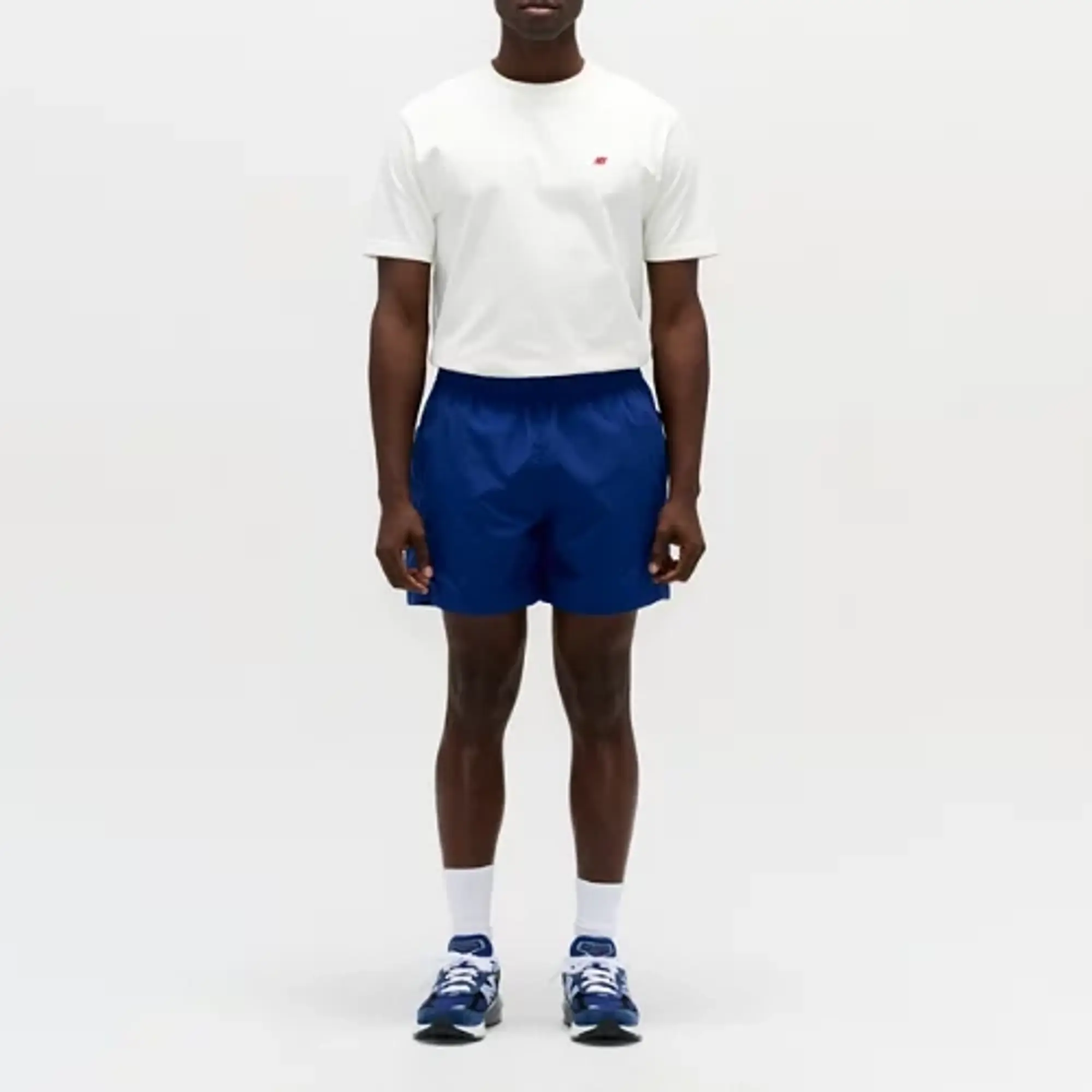 New Balance Men's Made in USA Woven Short in Blue Polywoven