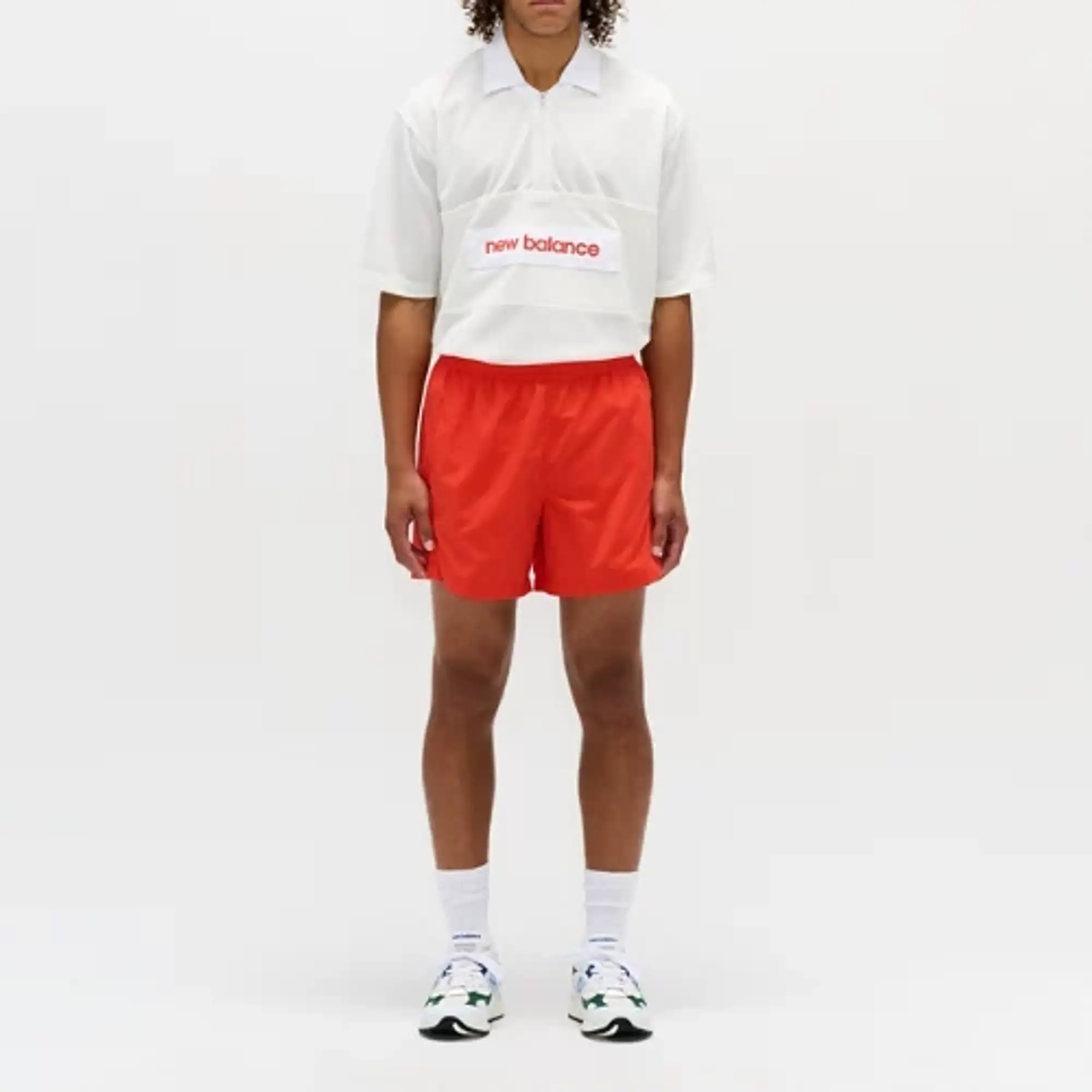 New Balance Men's Made in USA Woven Short in Red Polywoven