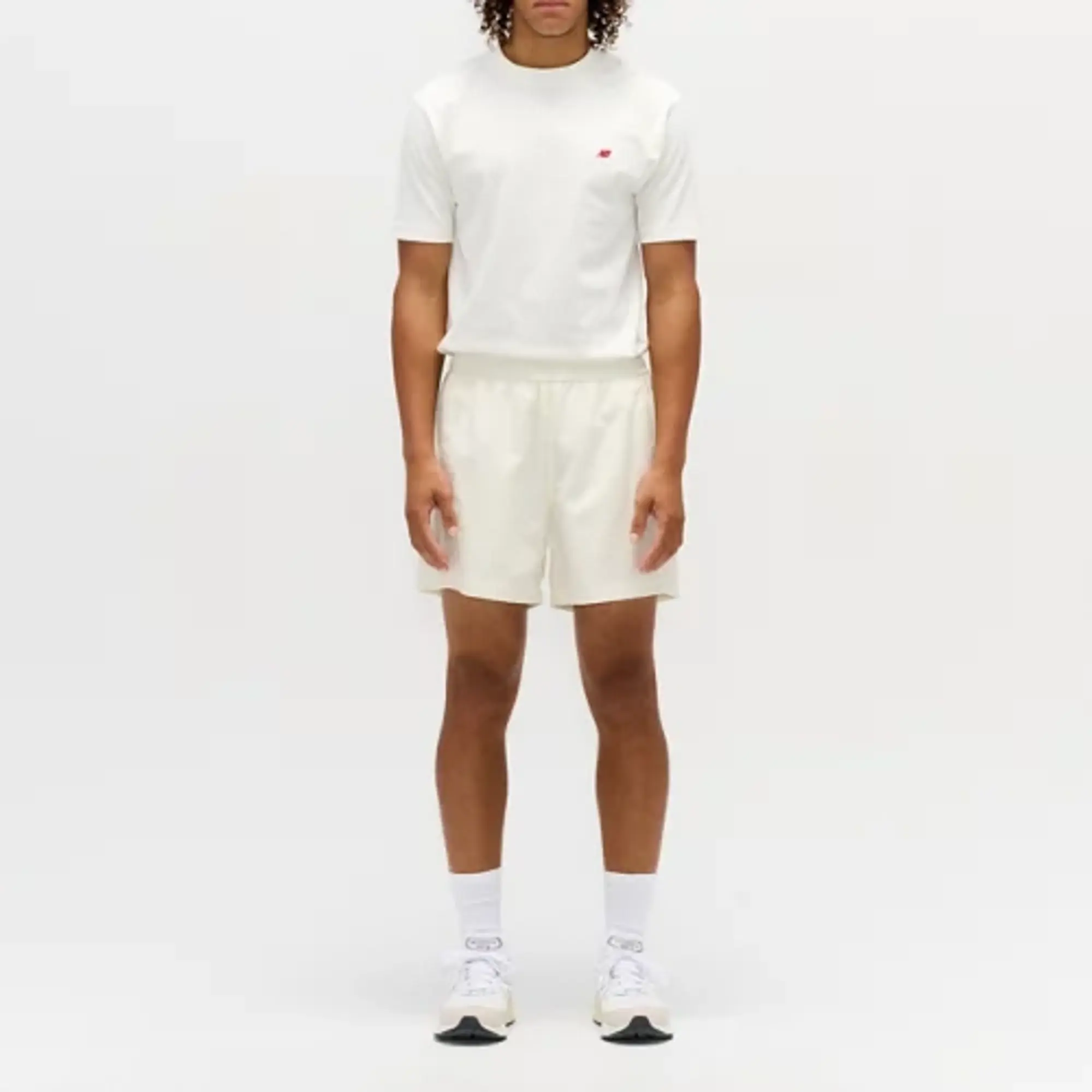 New Balance Men's Made in USA Woven Short in White Polywoven