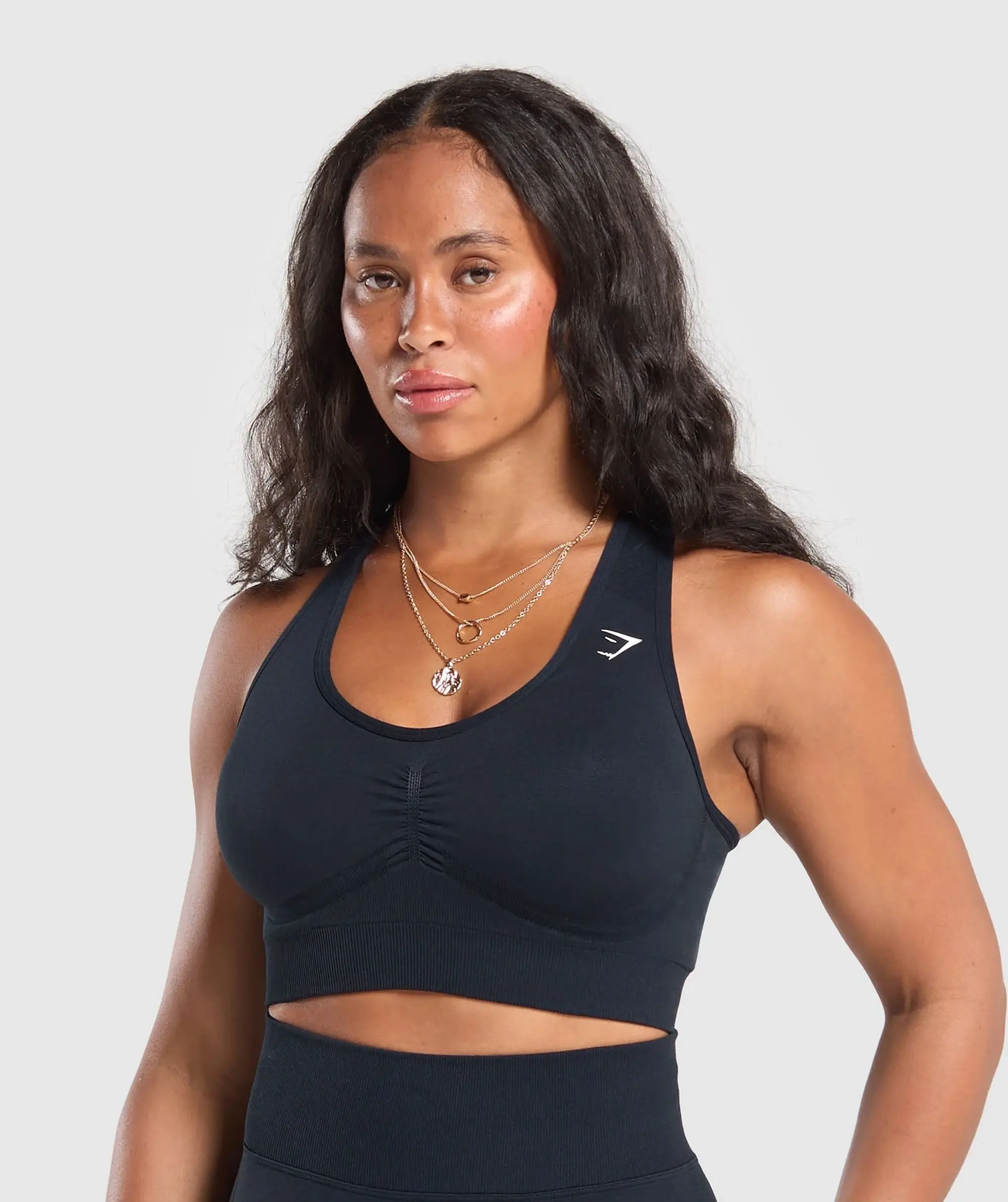  Lift Seamless Sports Bra - Midnight Blue/Black Marl