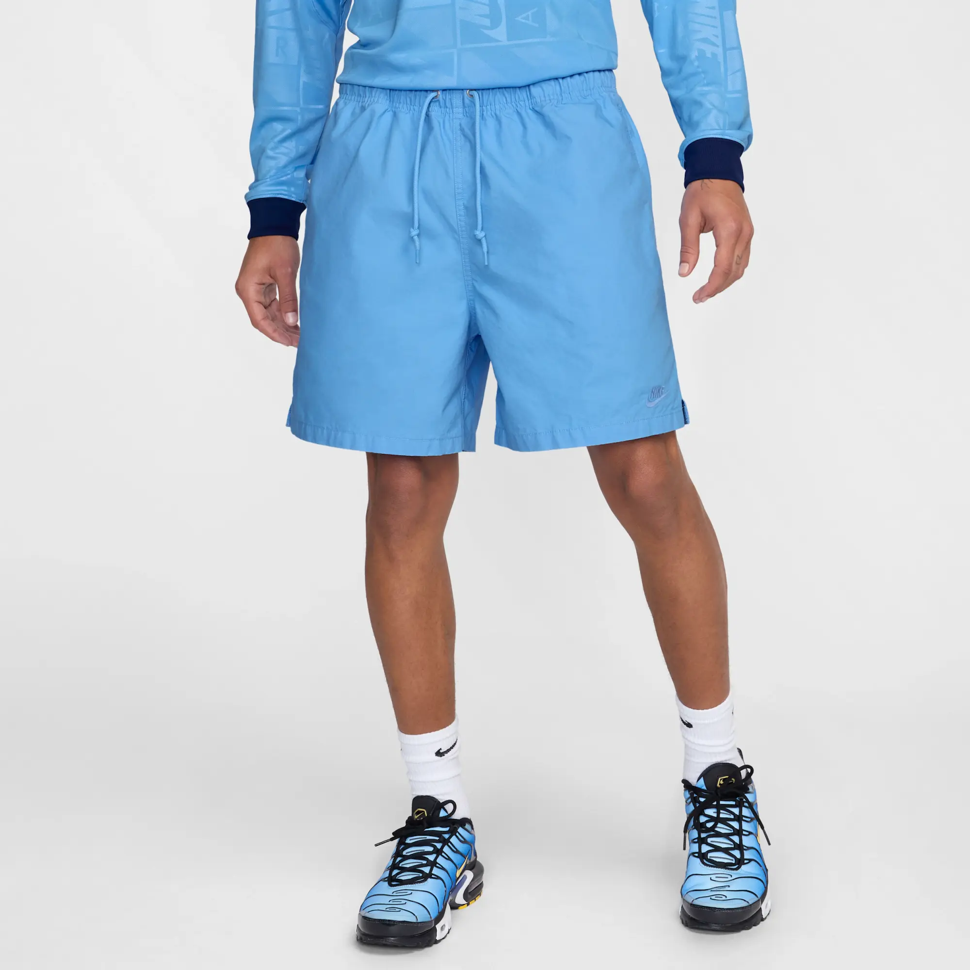 Nike Club Men's Flow Shorts - Blue - Cotton
