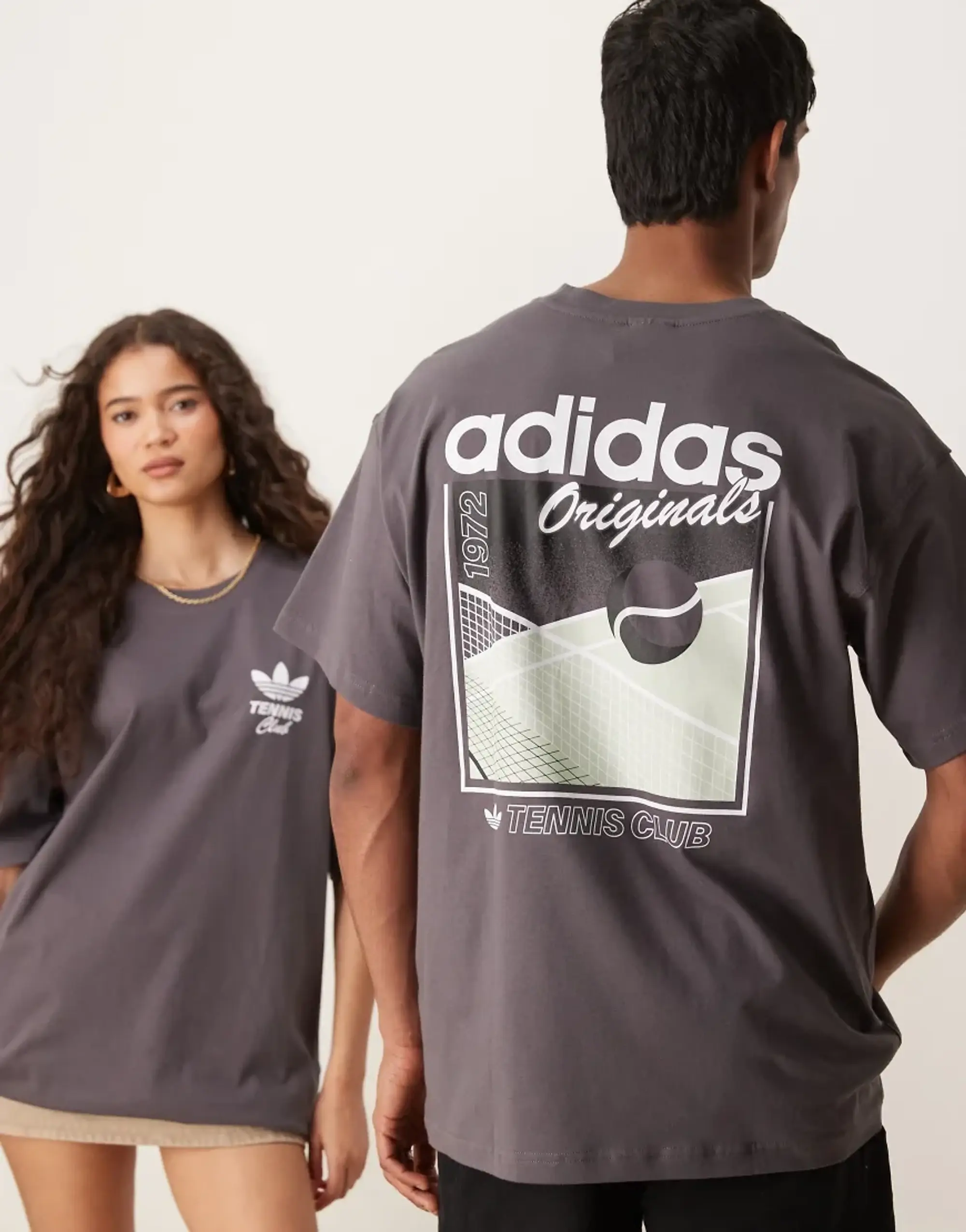 Adidas Originals Milan Graphic T-Shirt In Grey