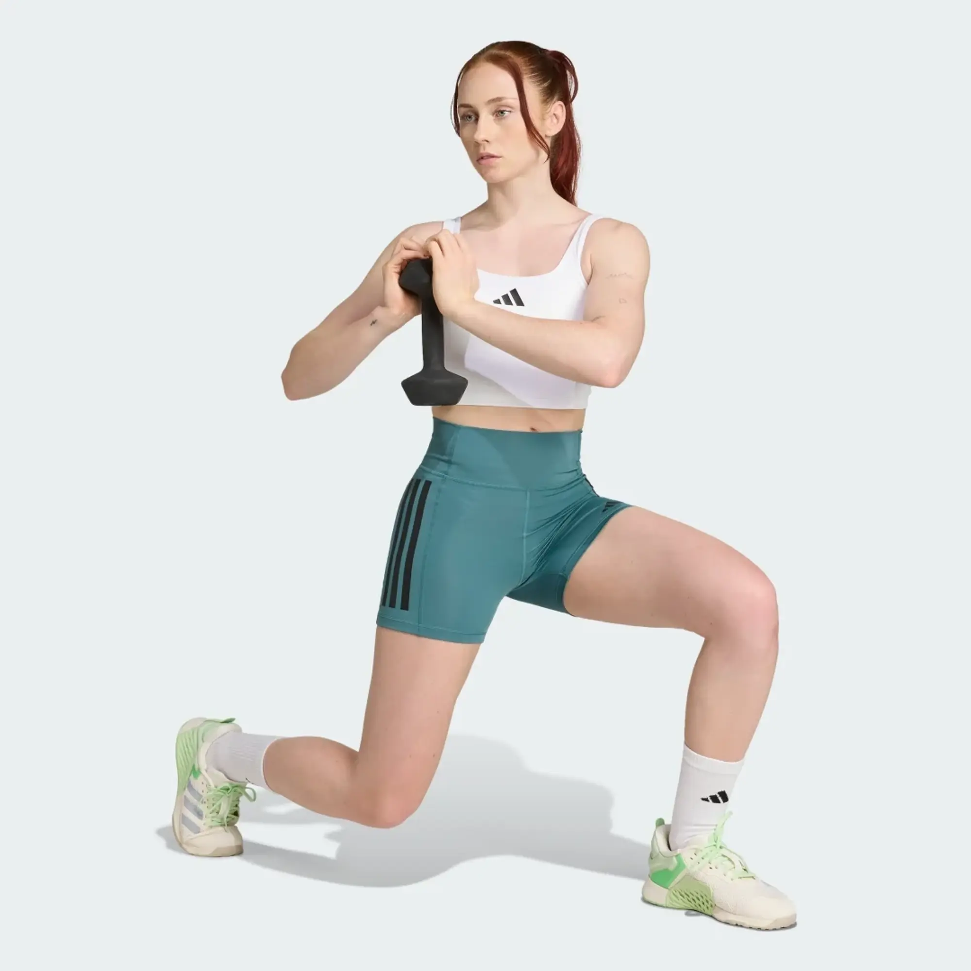 adidas Optime 3-Stripes 1/4 Short Leggings