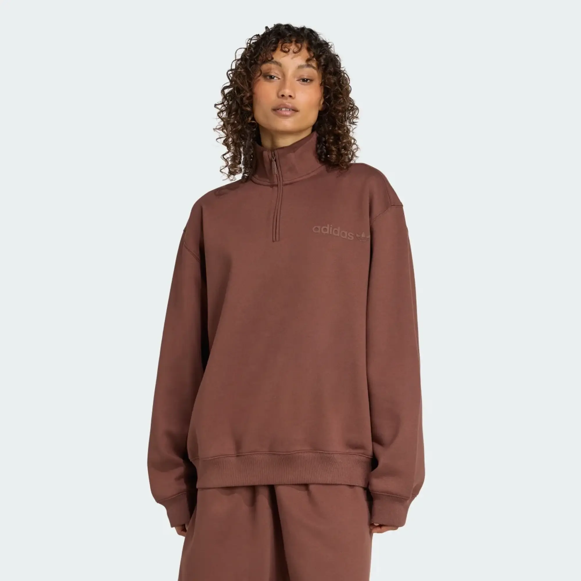 adidas Essentials Linear Quarter-Zip Oversized
