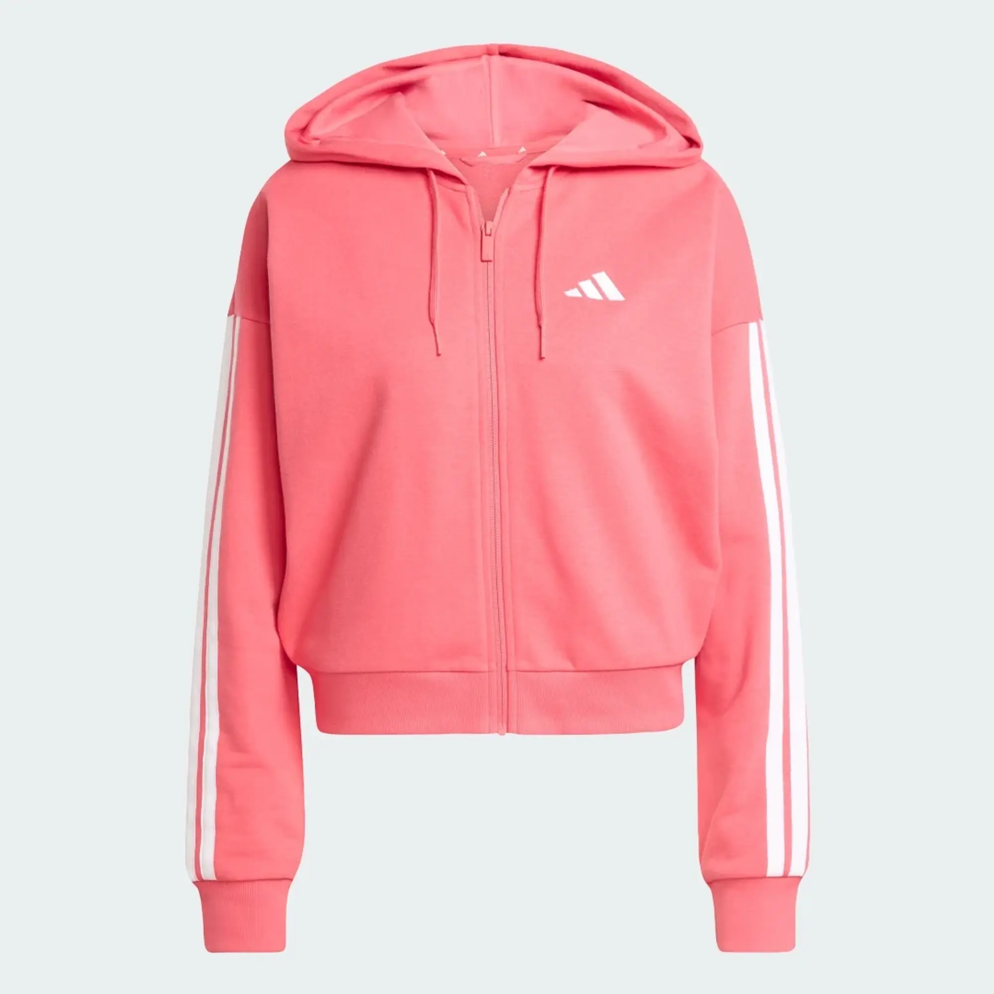 adidas Essentials 3-Stripes French Terry Full-Zip Hoodie