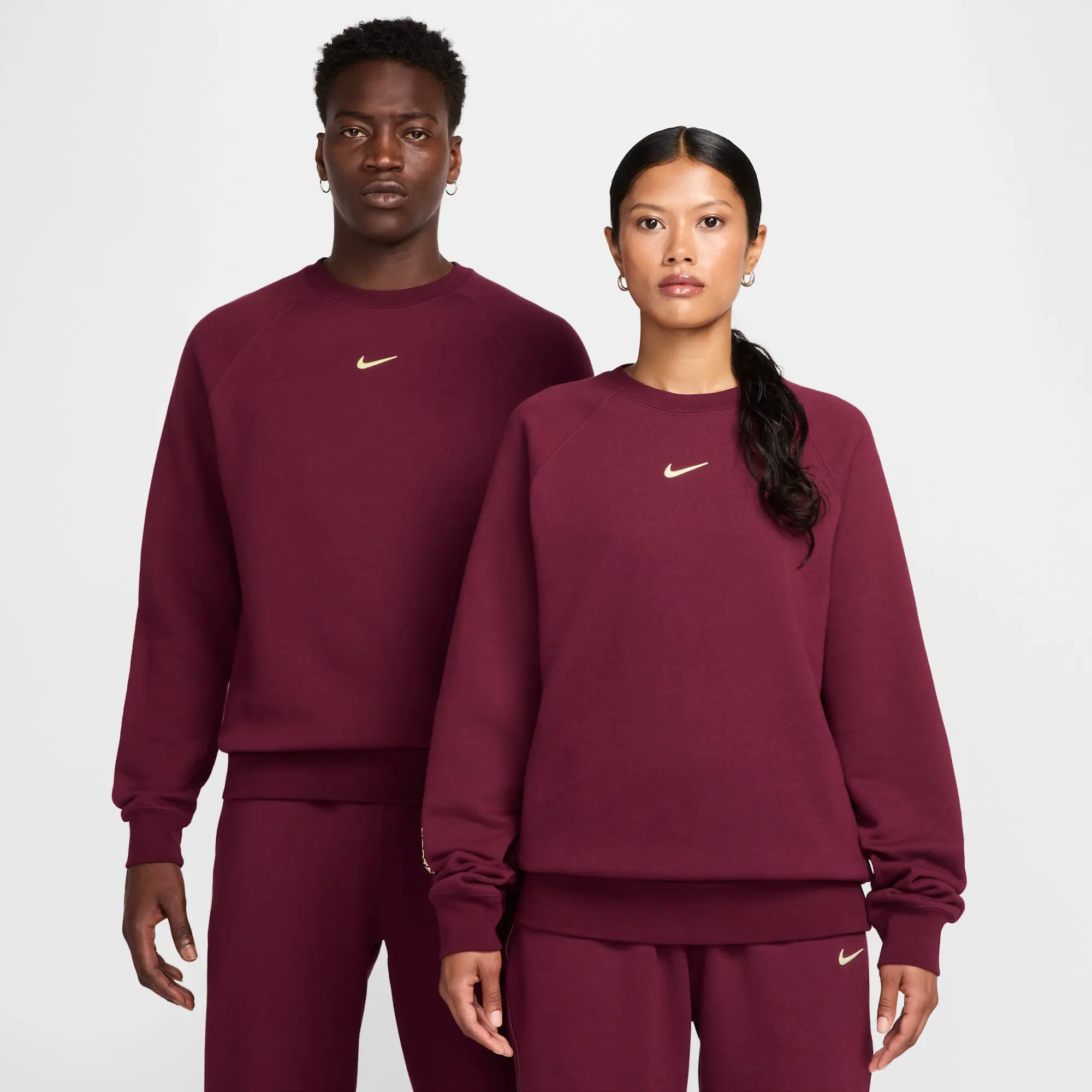 Nike NOCTA Men's Fleece CS Crew - Red - Cotton/Polyester