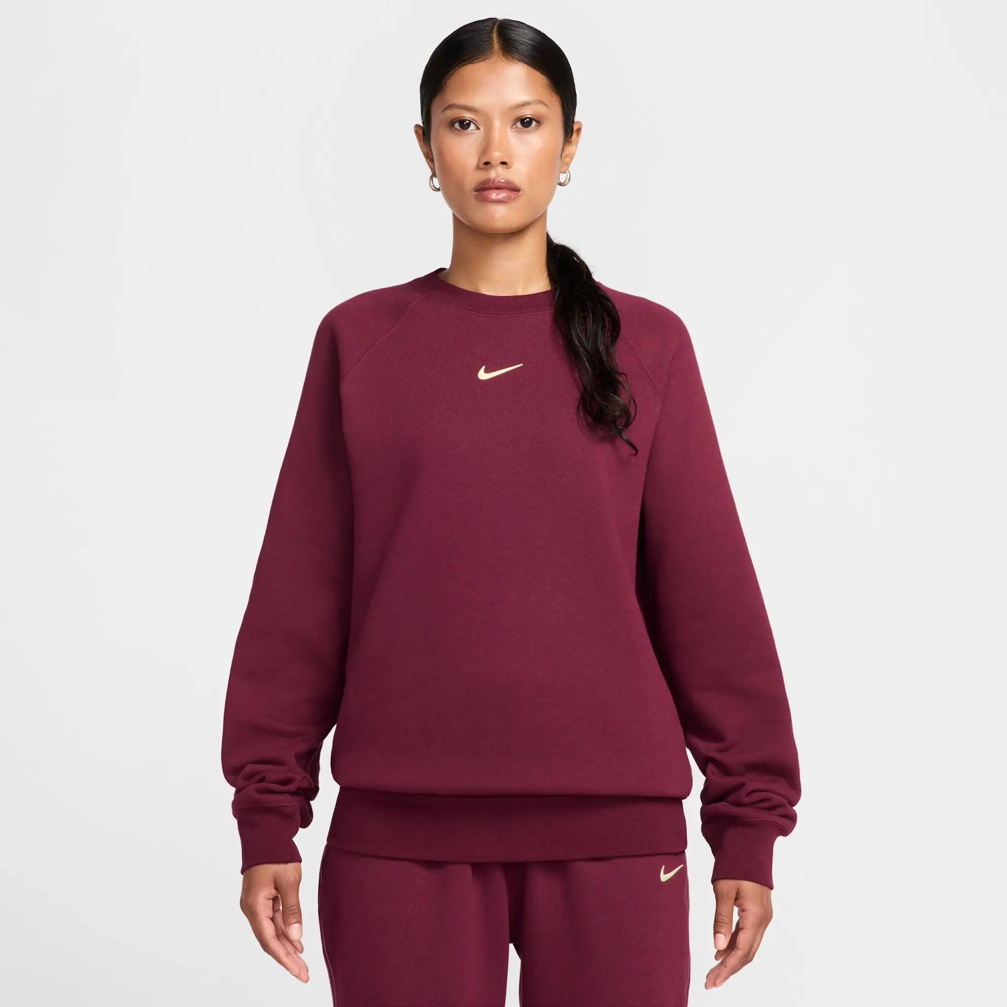 Nike NOCTA Men's Fleece CS Crew - Red - Cotton/Polyester