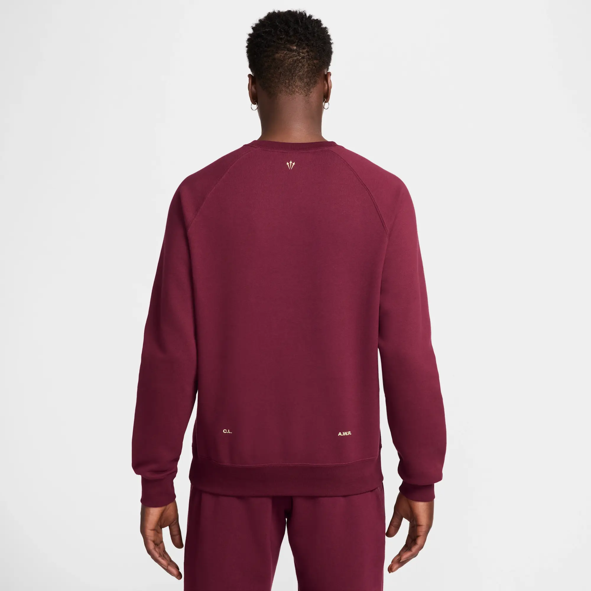 Nike NOCTA Men's Fleece CS Crew - Red - Cotton/Polyester