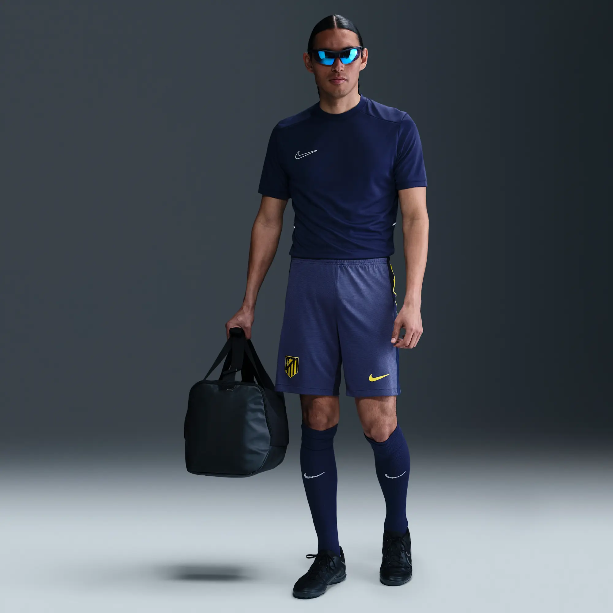Atlético Madrid 2025/26 Stadium Away Men's Nike Dri-FIT Football Replica Shorts - Blue - Polyester