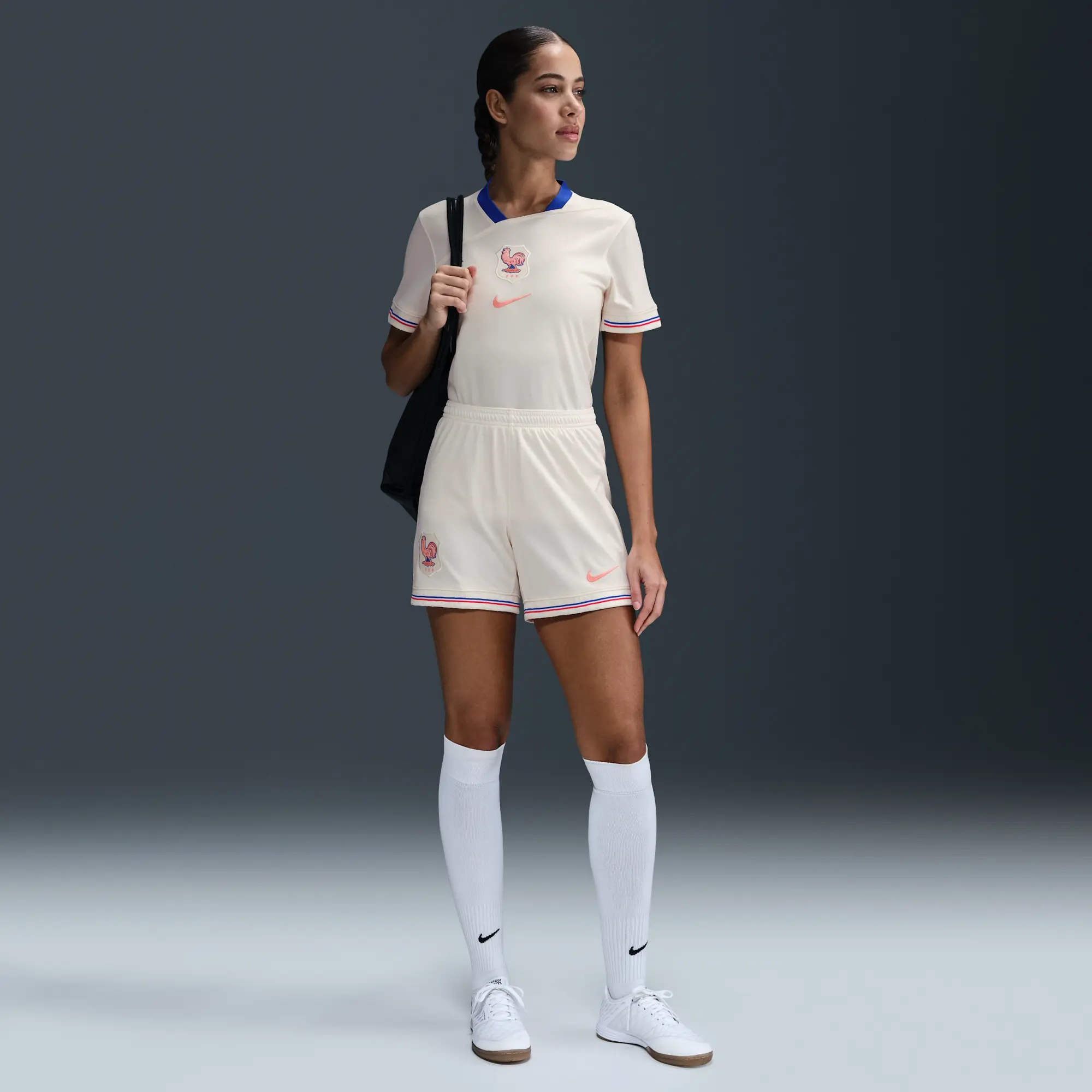 FFF 2025/26 Stadium Away Women's Nike Dri-FIT Football Replica Shorts - Brown - Polyester