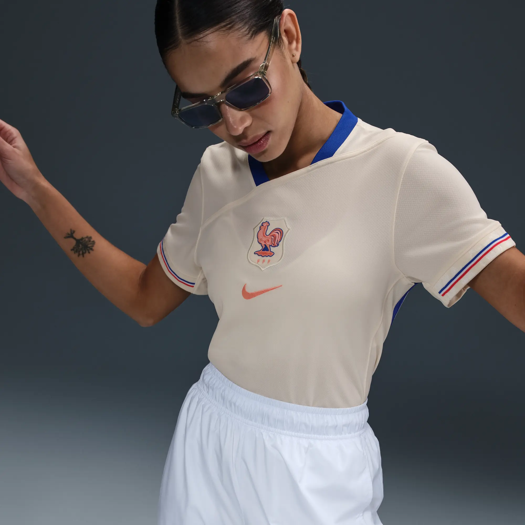FFF 2025 Stadium Away (Women's Team) Women's Nike Dri-FIT Soccer Replica Jersey - Brown - Polyester