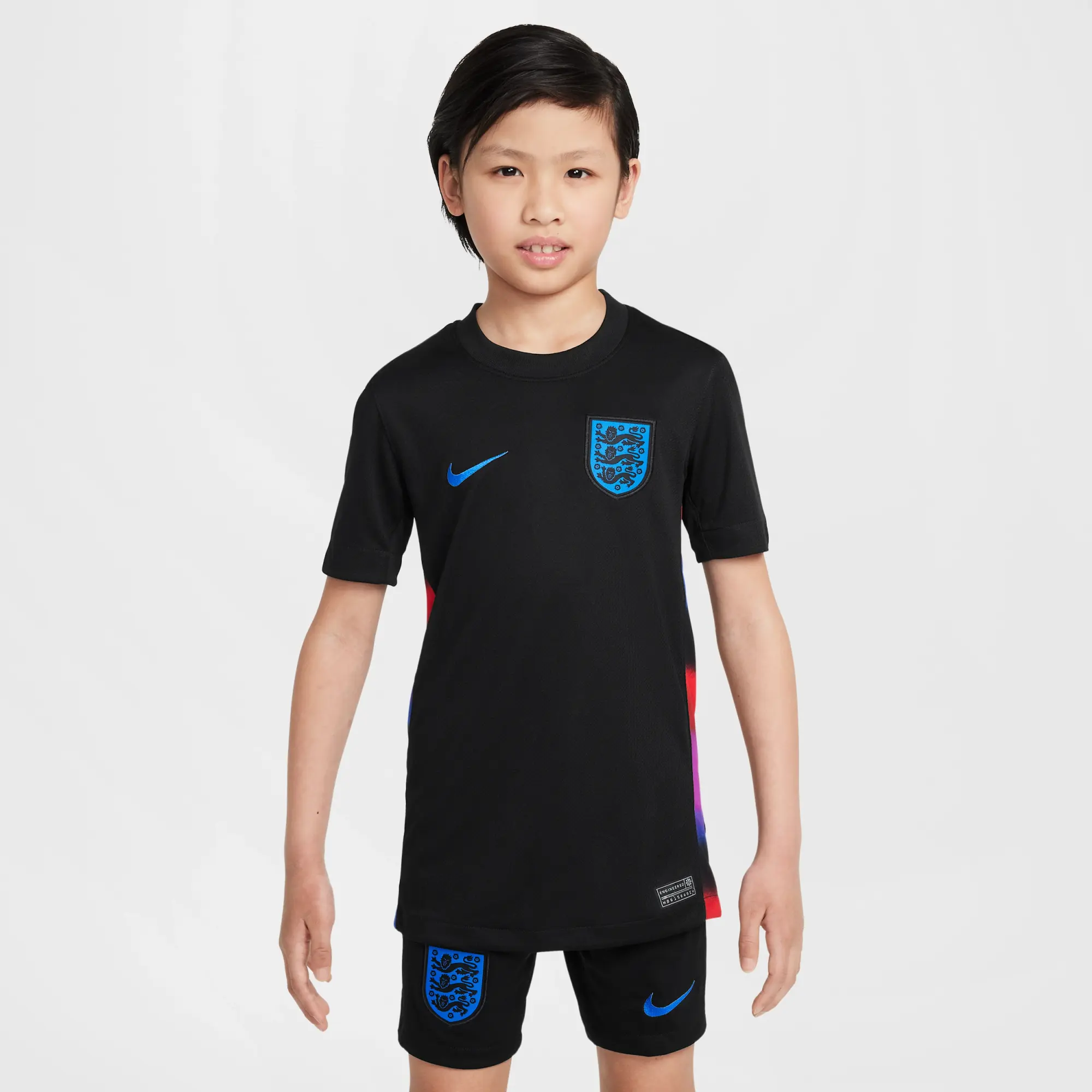 England 2025 Stadium Away (Women's Team) Older Kids' Nike Dri-FIT Football Replica Shirt - Black - Polyester