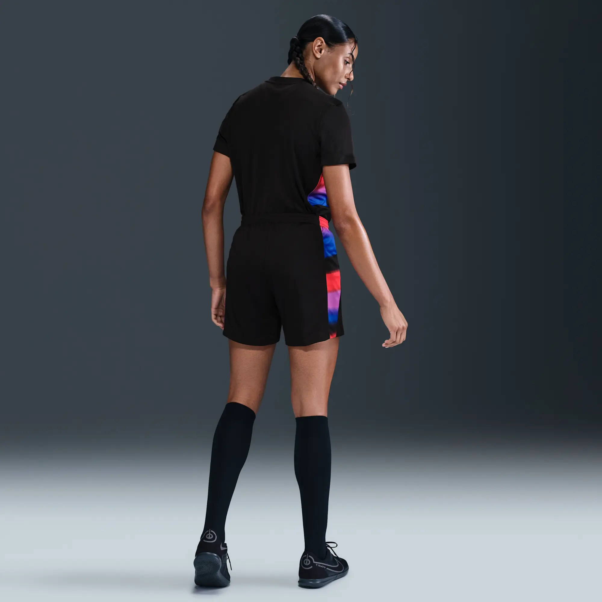 England 2025/26 Stadium Away Women's Nike Dri-FIT Football Replica Shorts - Black - Polyester
