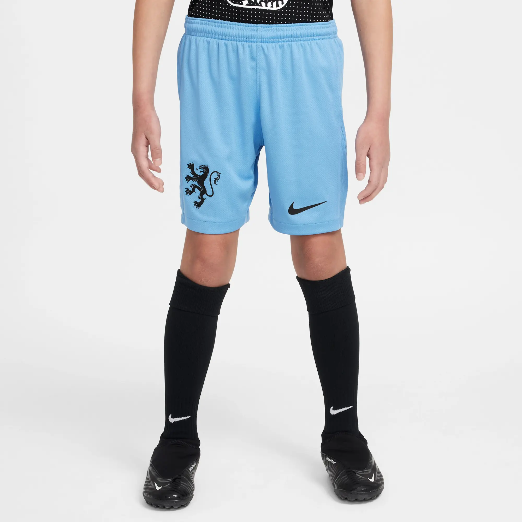 Netherlands 2025/26 Stadium Away Older Kids' Nike Dri-FIT Football Replica Shorts - Blue - Polyester