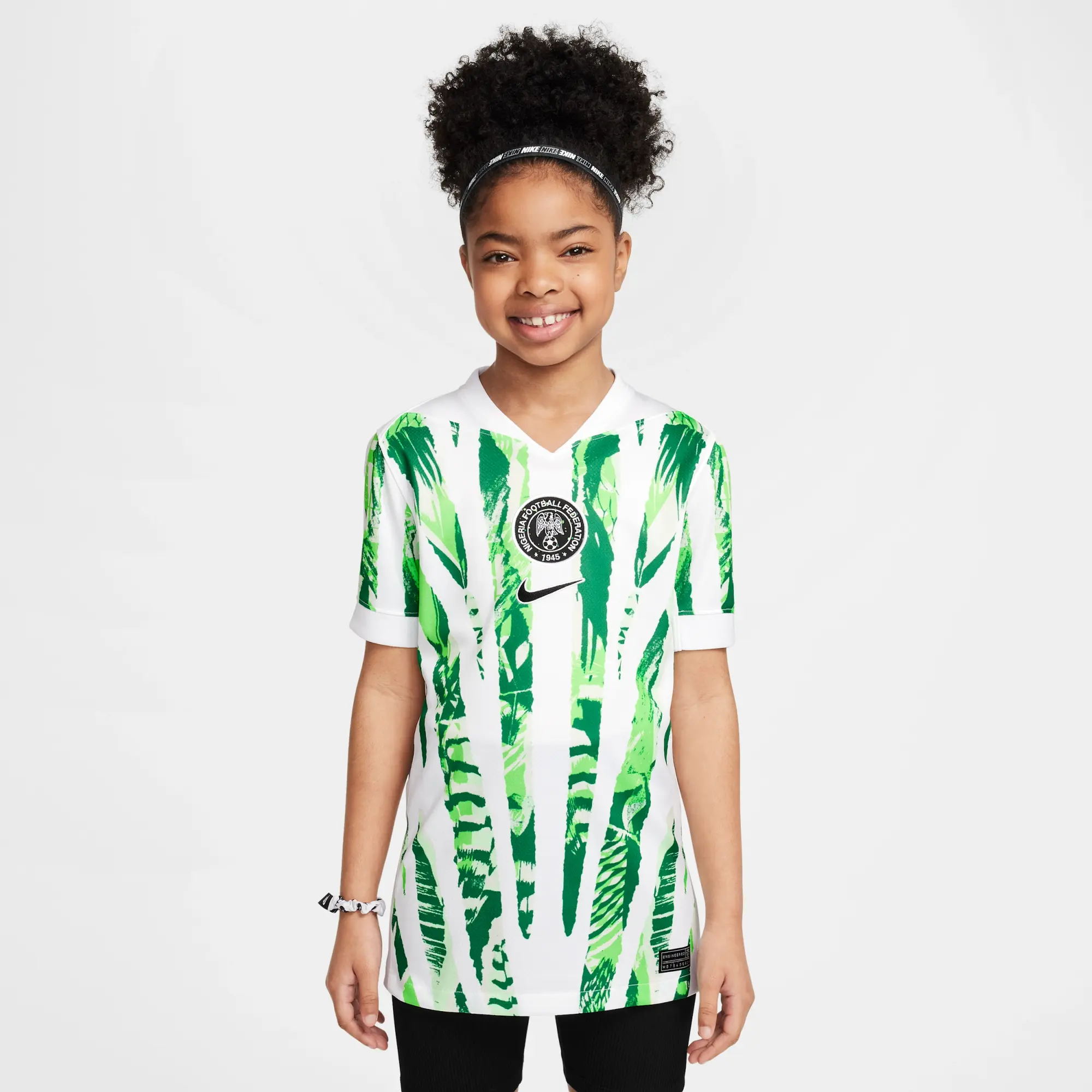 Nigeria 2025 Stadium Away (Women's Team) Older Kids' Nike Dri-FIT Football Replica Shirt - White - Polyester