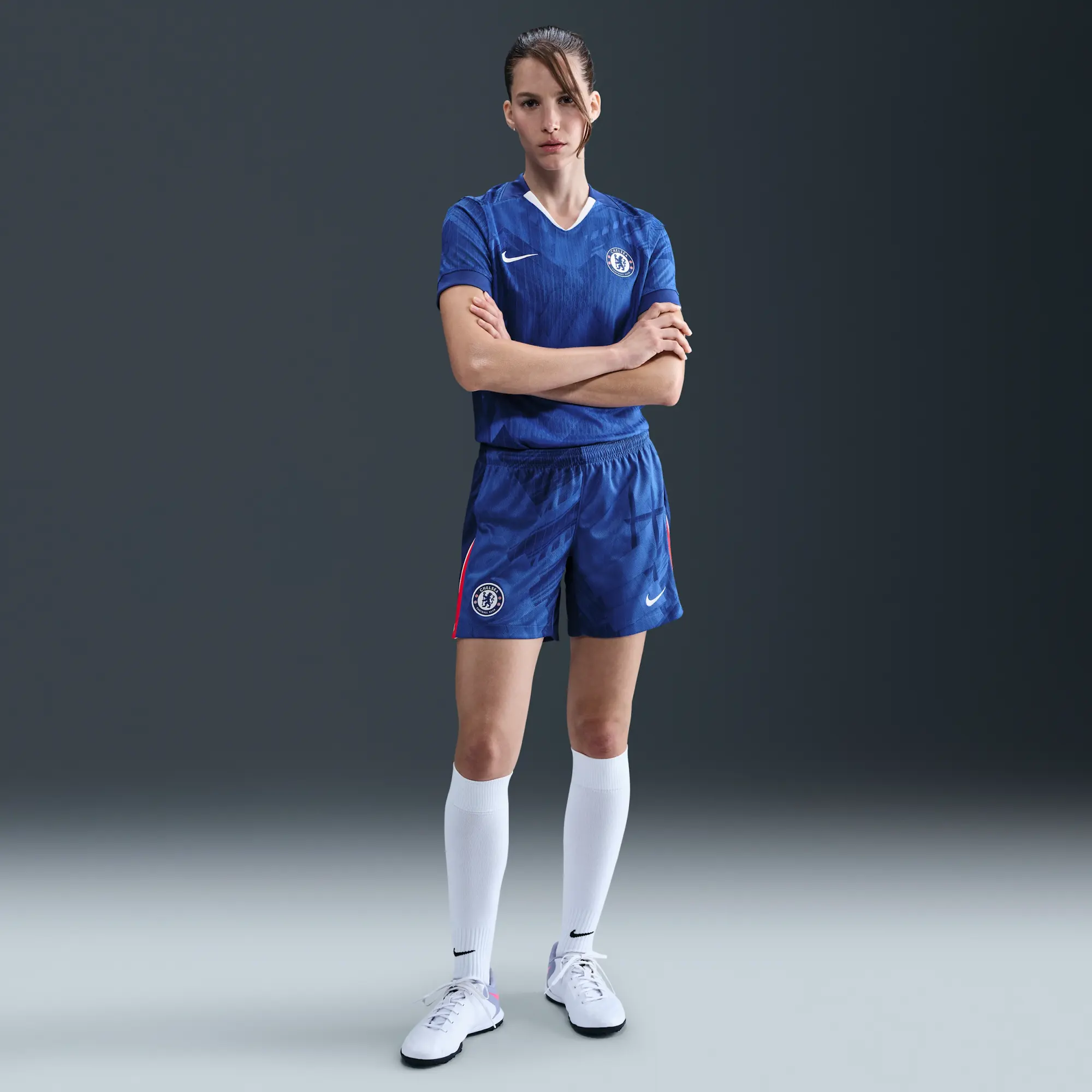 Chelsea F.C. 2025/26 Stadium Home Women's Nike Dri-FIT Football Replica Shorts - Blue - Polyester