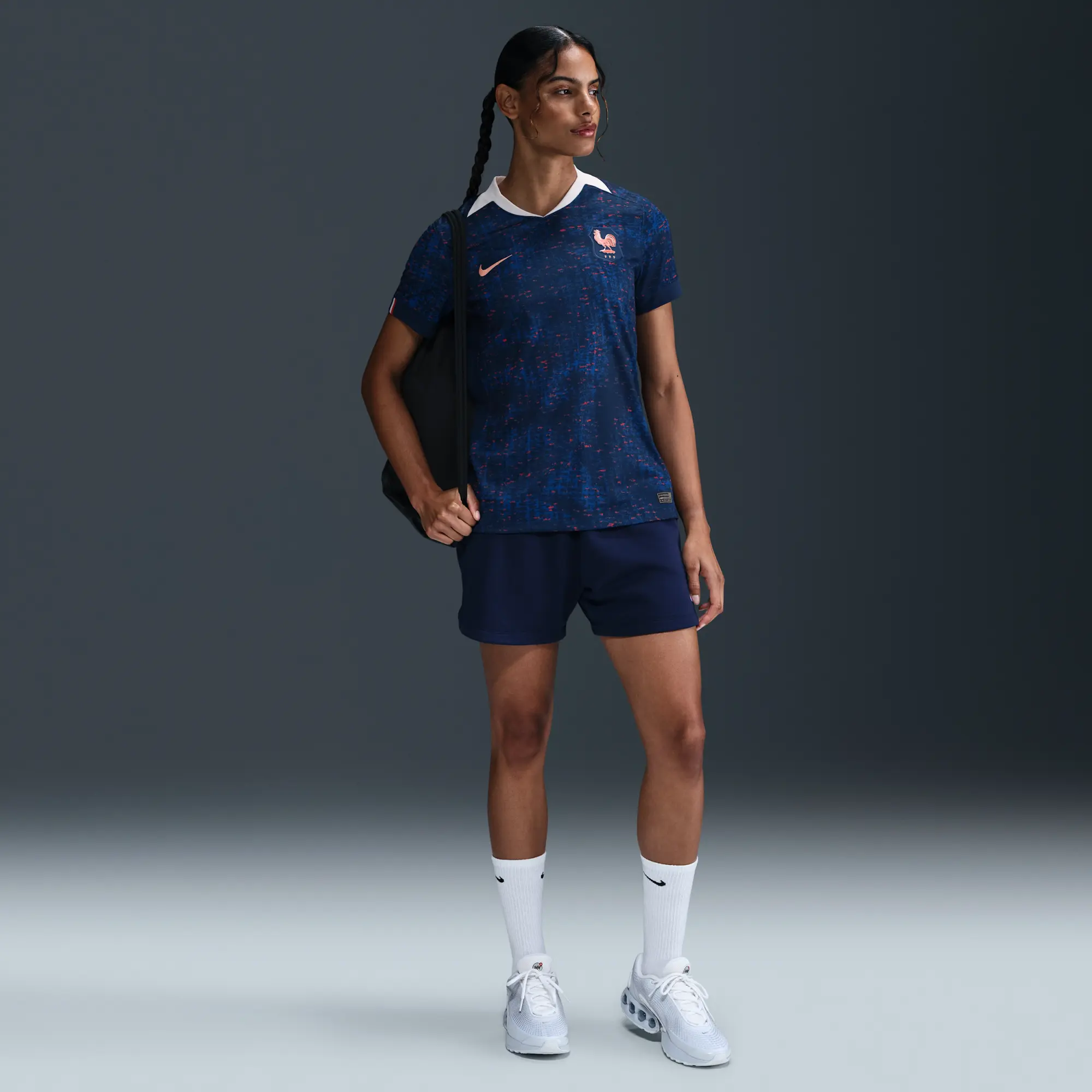 FFF 2025 Stadium Home (Women's Team) Women's Nike Dri-FIT Football Replica Shirt - Blue - Polyester