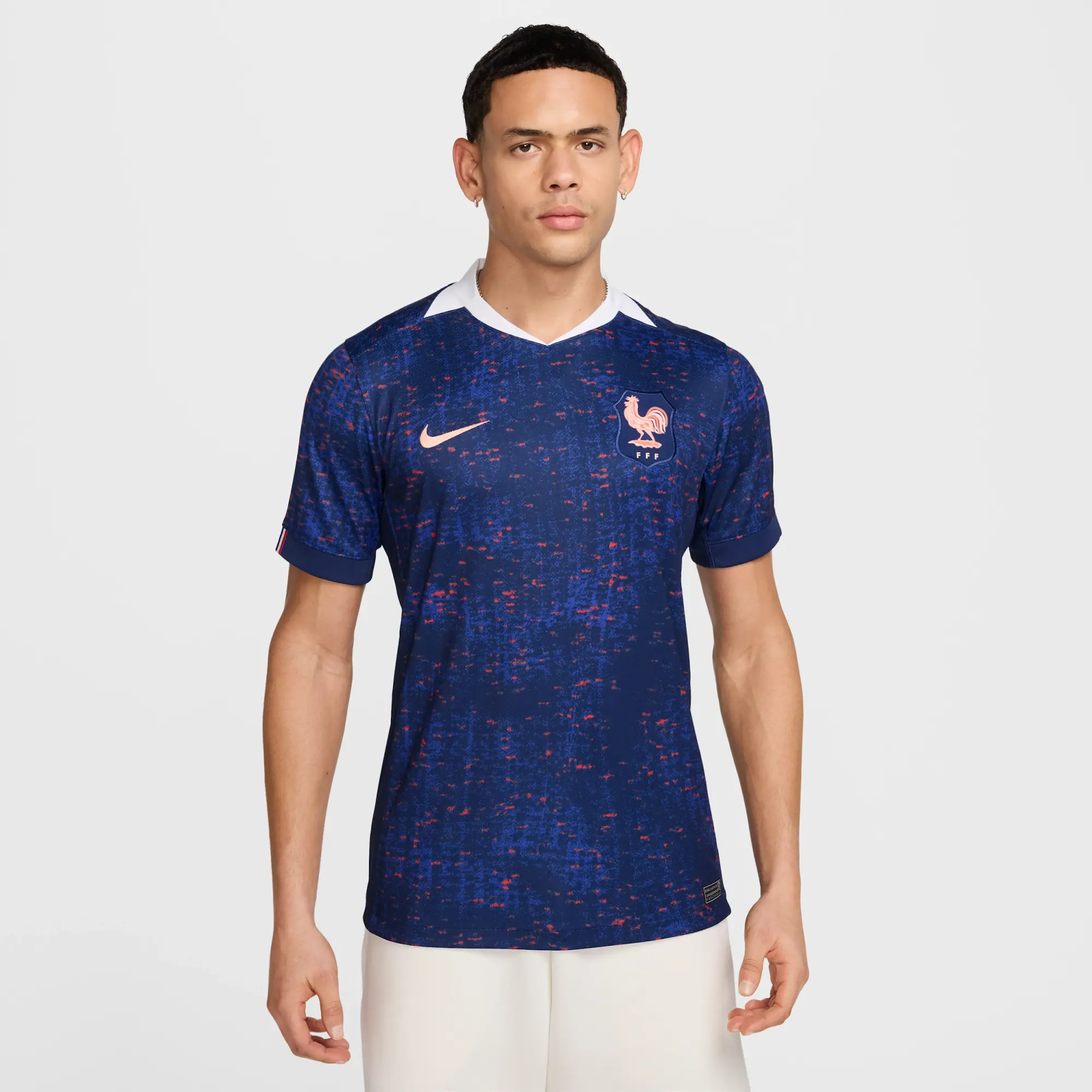 FFF 2025 Stadium Home (Women's Team) Men's Nike Dri-FIT Soccer Replica Jersey - Blue - Polyester