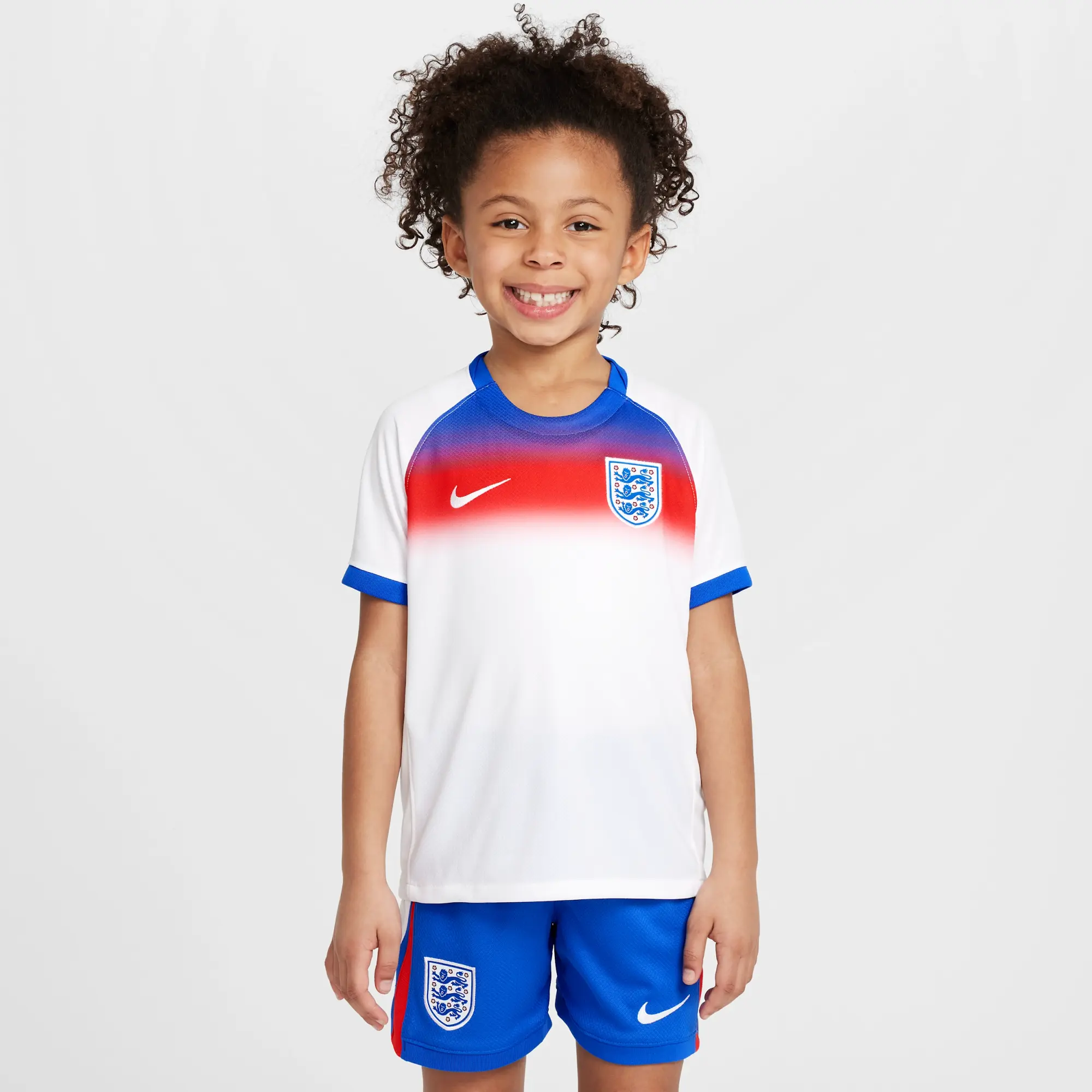 England 2025/26 Stadium Home Little Kids' Nike Soccer Replica 3-Piece Kit - Blue - Polyester
