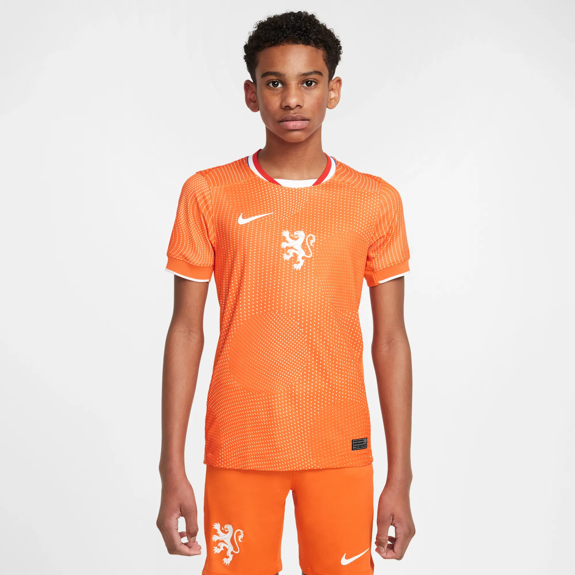 Netherlands 2025 Stadium Home (Women's Team) Big Kids' Nike Dri-FIT Soccer Replica Jersey - Orange - Polyester