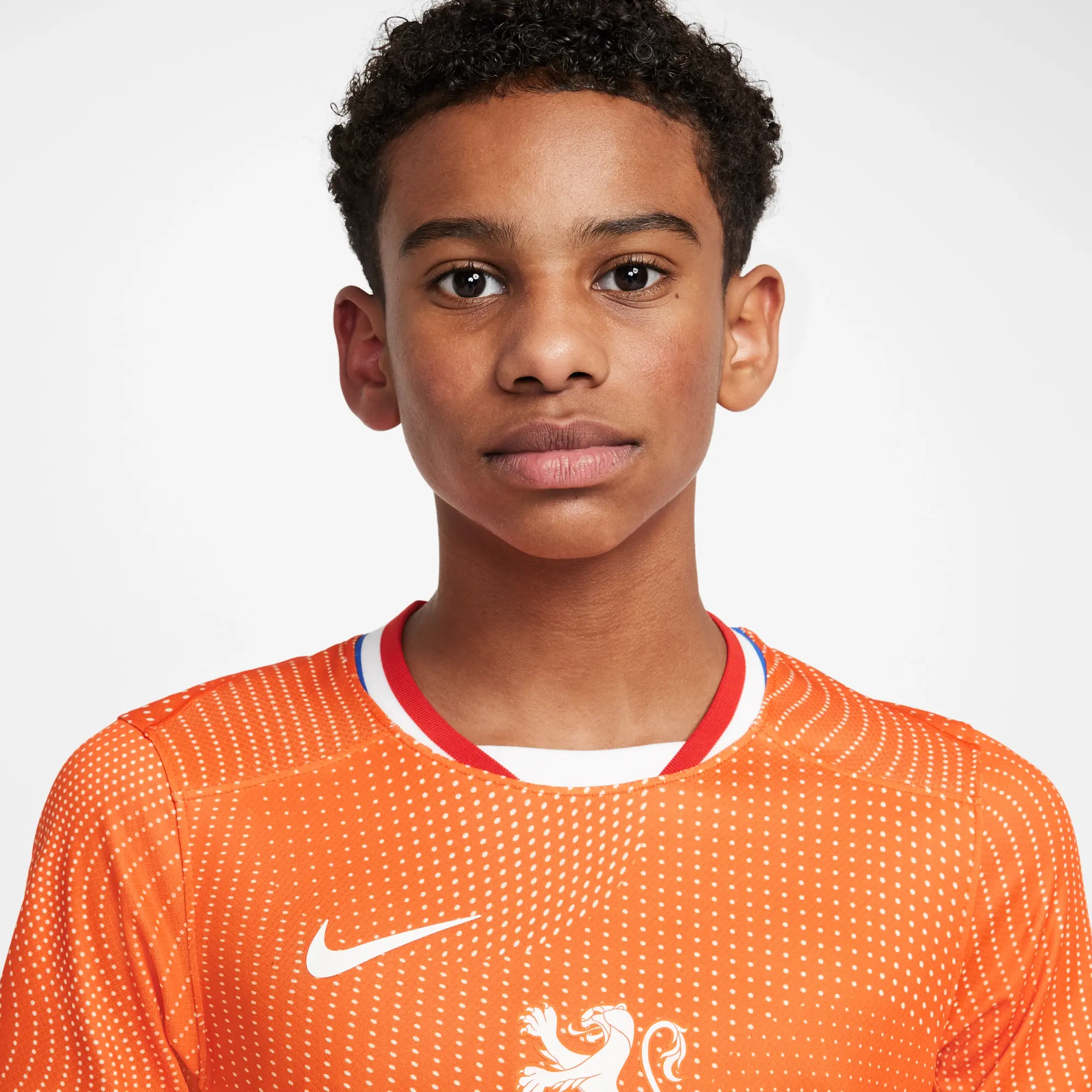 Netherlands 2025 Stadium Home (Women's Team) Big Kids' Nike Dri-FIT Soccer Replica Jersey - Orange - Polyester