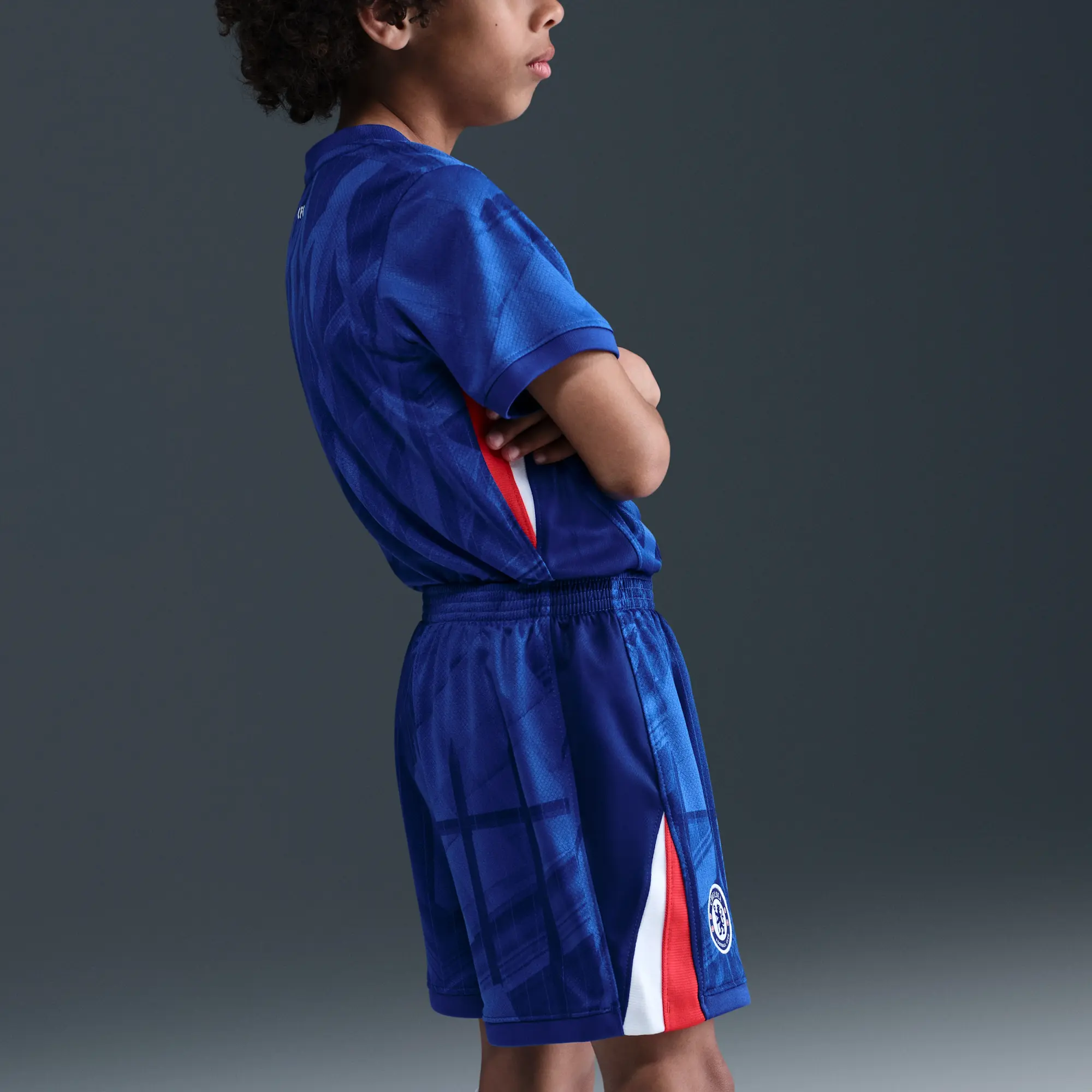 Chelsea FC 2025/26 Stadium Home Little Kids' Nike Soccer Replica 3-Piece Kit - Blue - Polyester