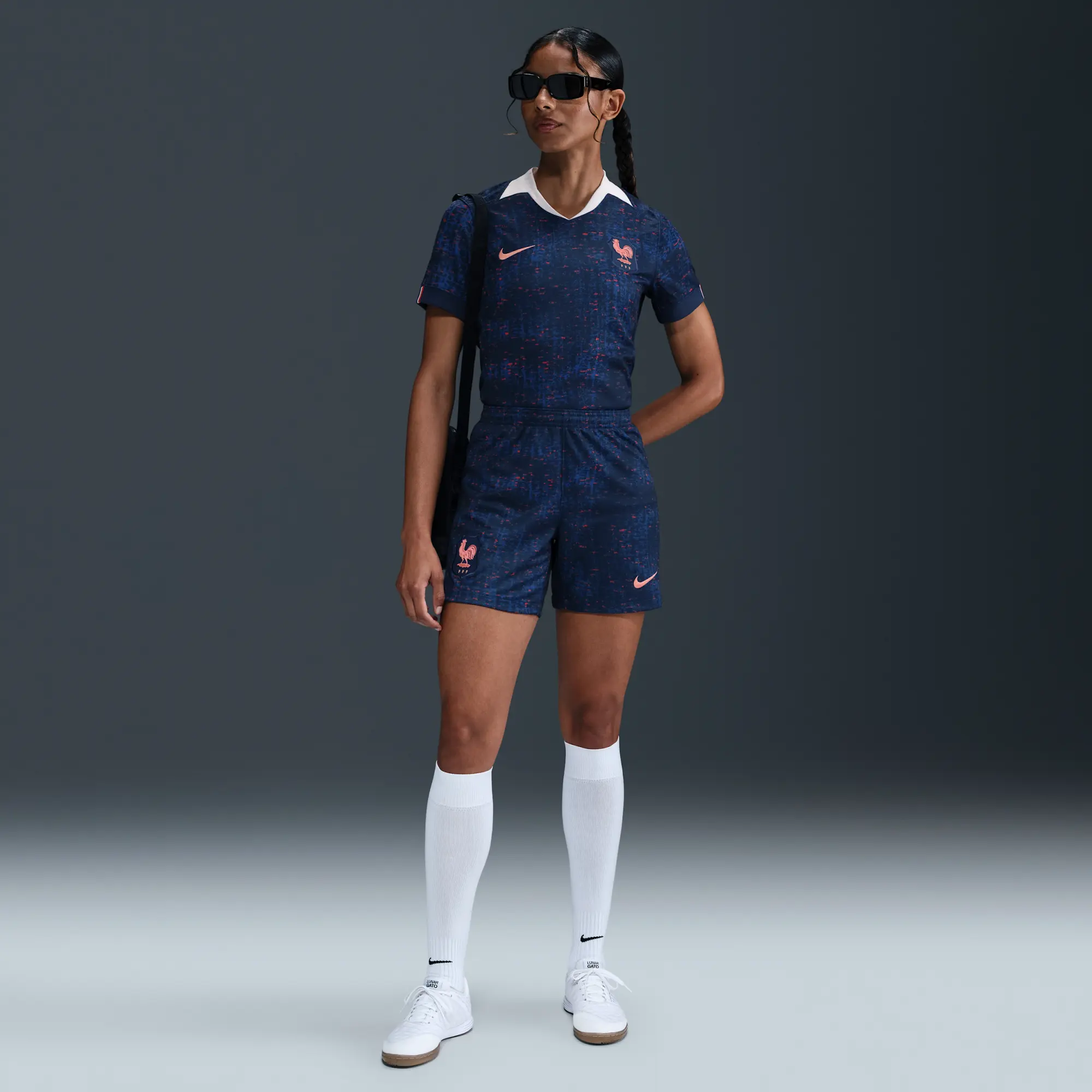 FFF 2025/26 Stadium Home Women's Nike Dri-FIT Football Replica Shorts - Blue - Polyester