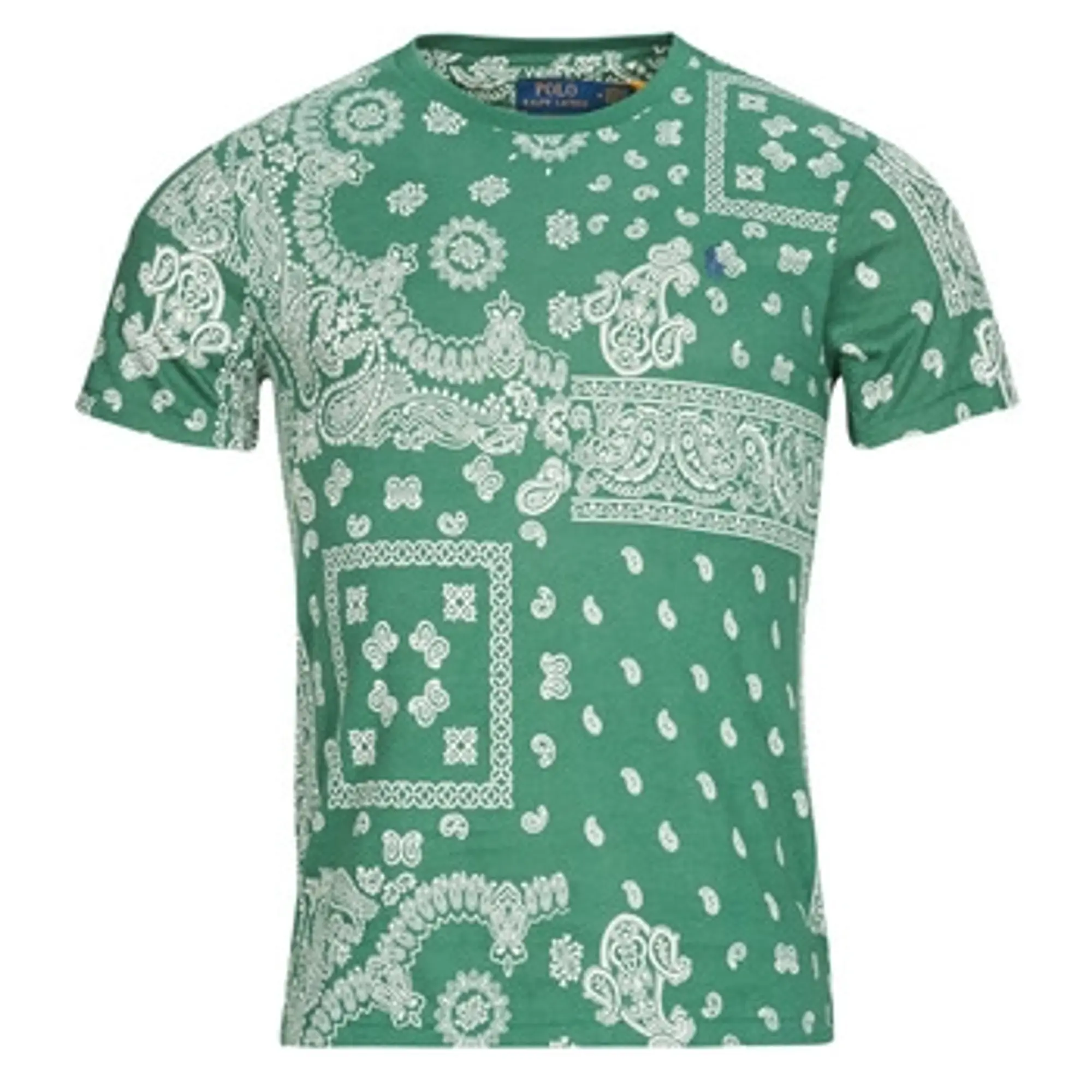 Polo Ralph Lauren  TSHIRT IMPRIME BANDANA  men's T shirt in Green