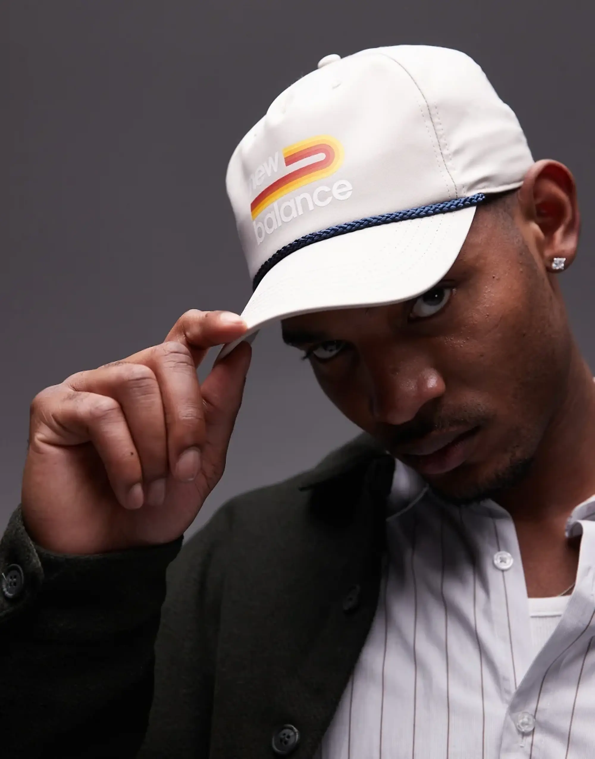 New Balance Graphic Logo Cap In Navy