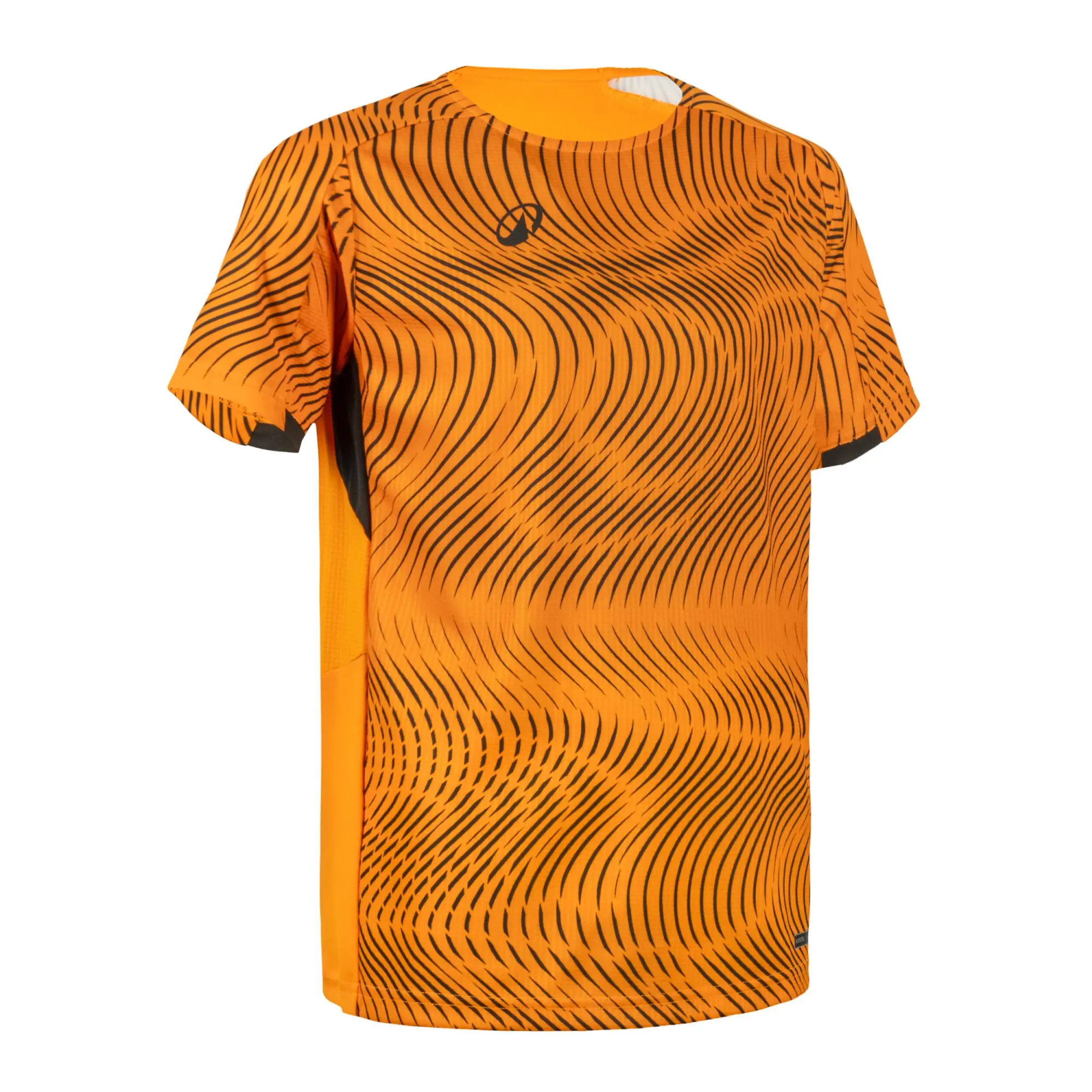 Kids' Football Shirt Club Wavy - Orange/Black