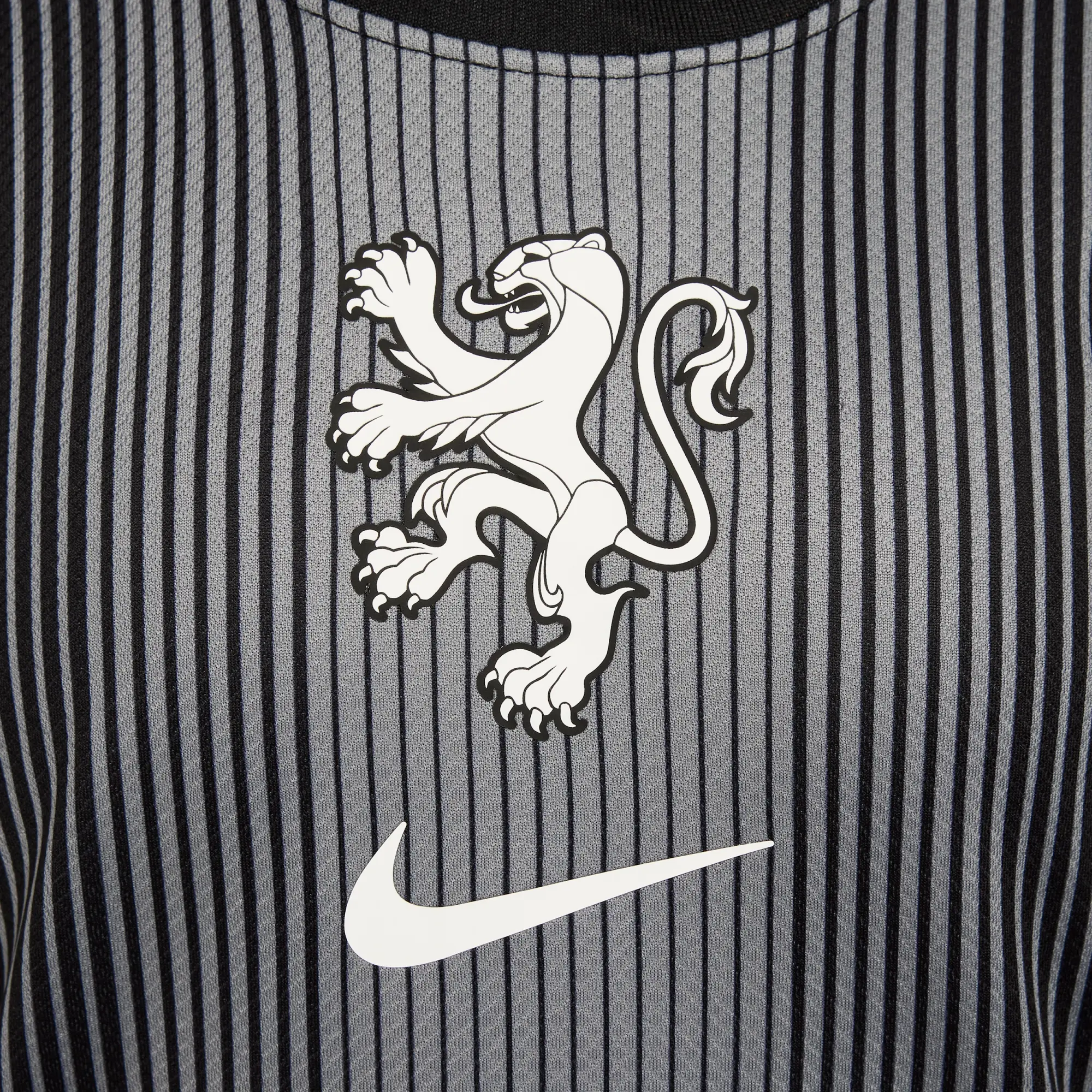 Netherlands 2025/26 Stadium Goalkeeper Older Kids' Nike Dri-FIT Football Replica Long-Sleeve Shirt - Black - Polyester