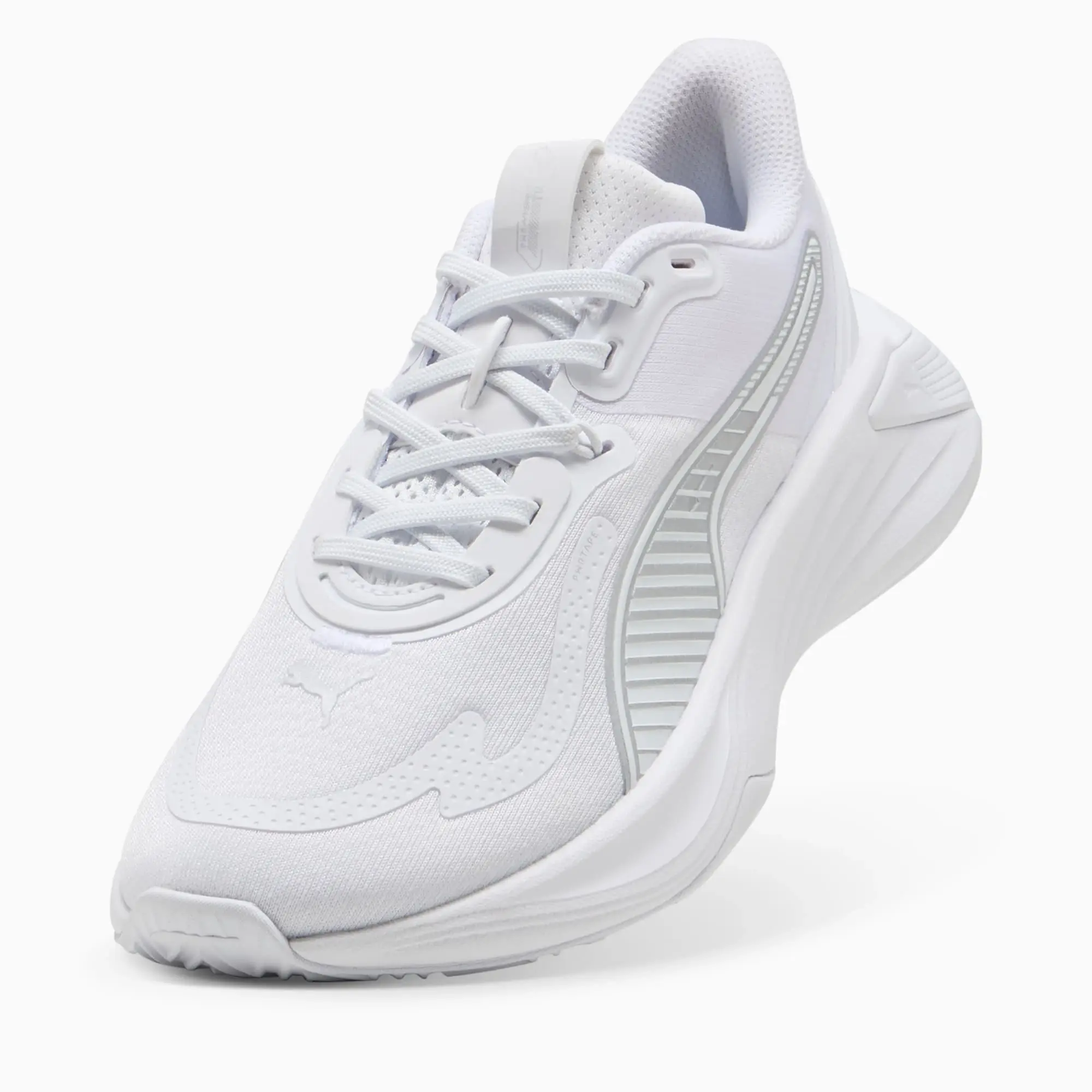 PUMA Pwr Hybrid Training Shoes Women, White/Silver, size 3