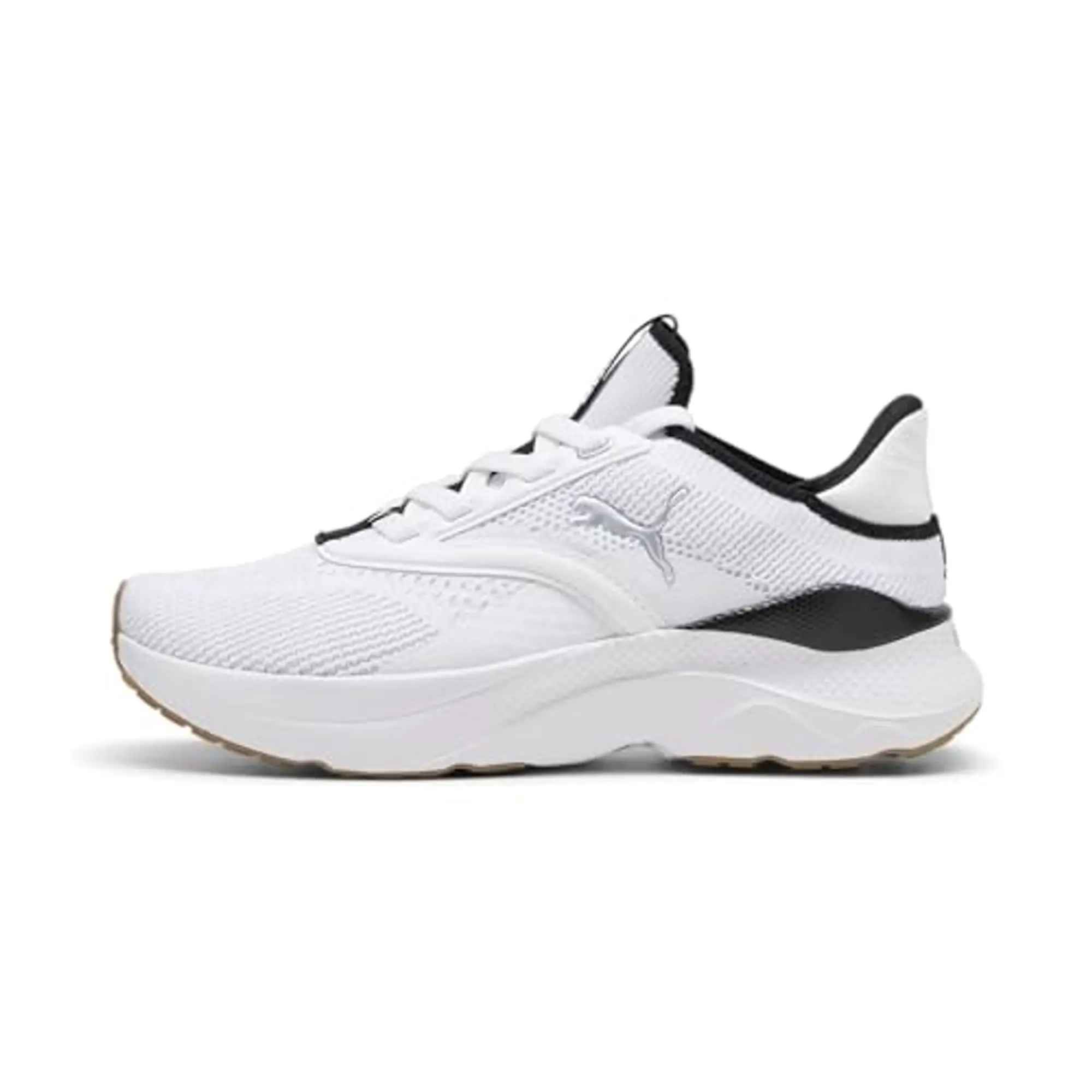PUMA Softride Mayve Running Shoes Women, White/Black/Silver, size 3