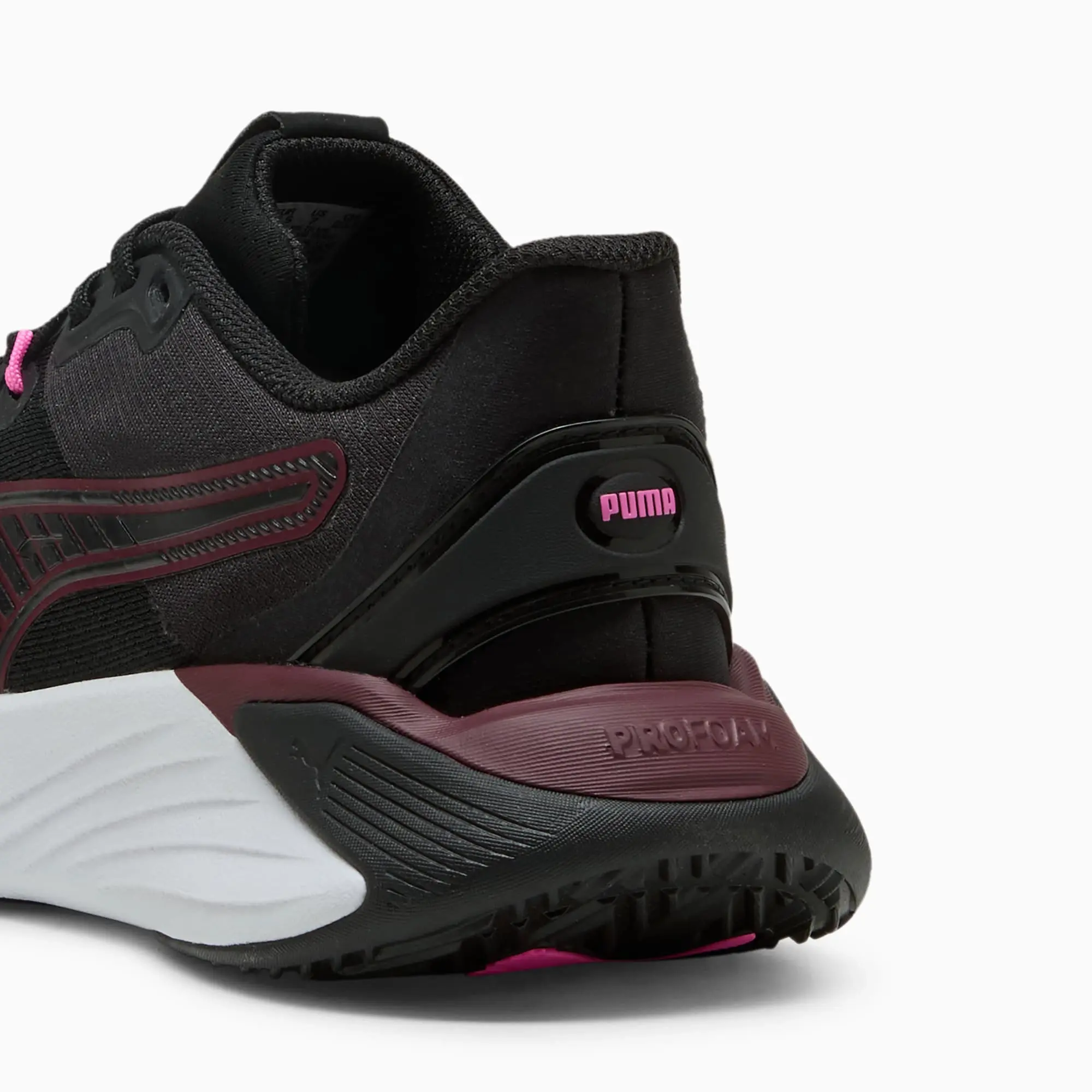 PUMA Pwr Hybrid Training Shoes Women, Black/Ruby Shimmer/Pink Pixel, size 3